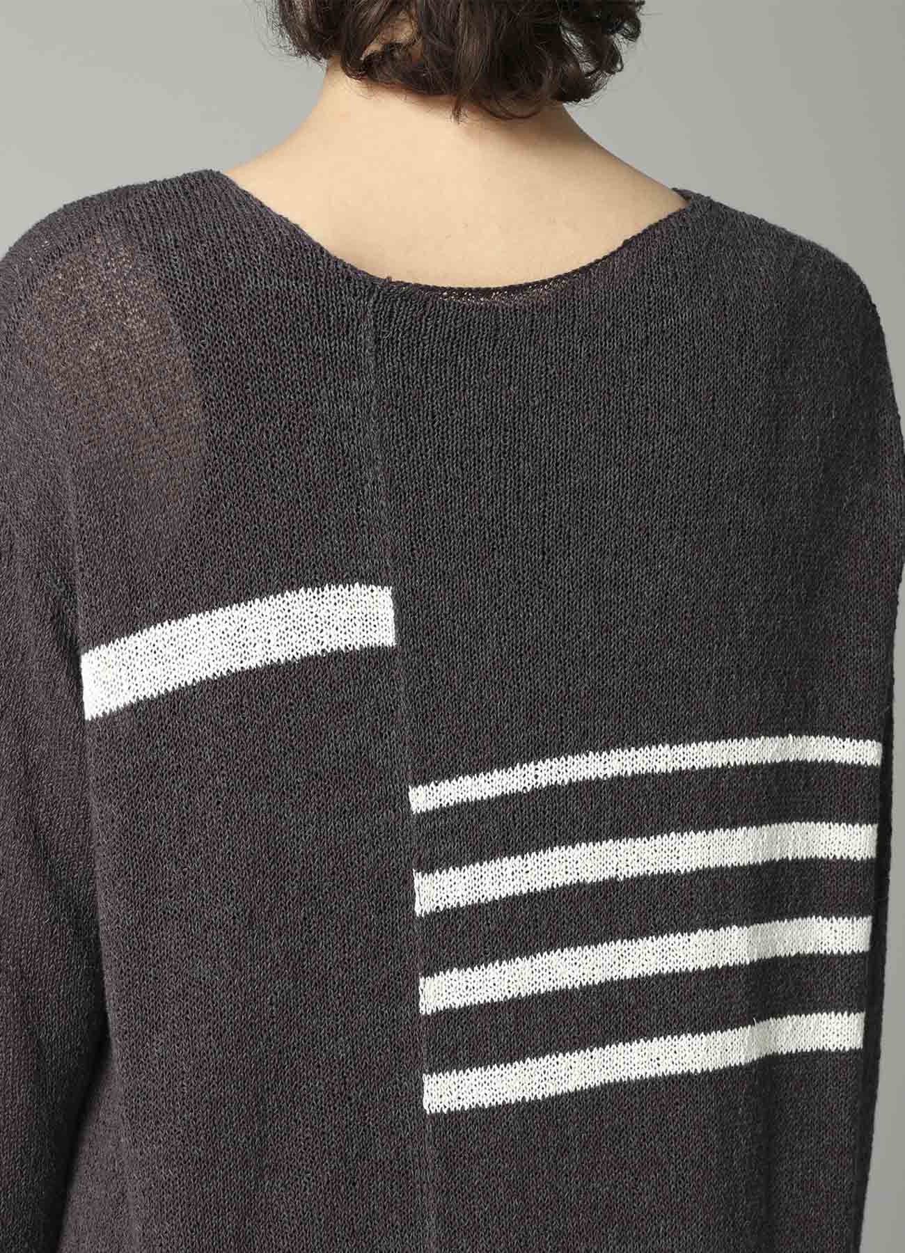 PLATING STRIPE PATTERN ST PATTERN PULLOVER