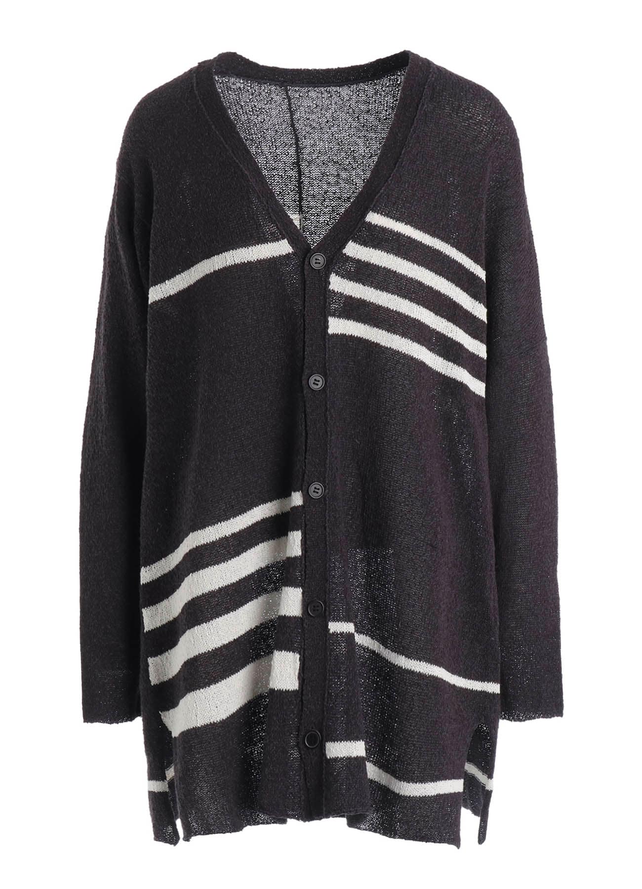 PLATING STRIPE PATTERN ST PATTERN CARDIGAN