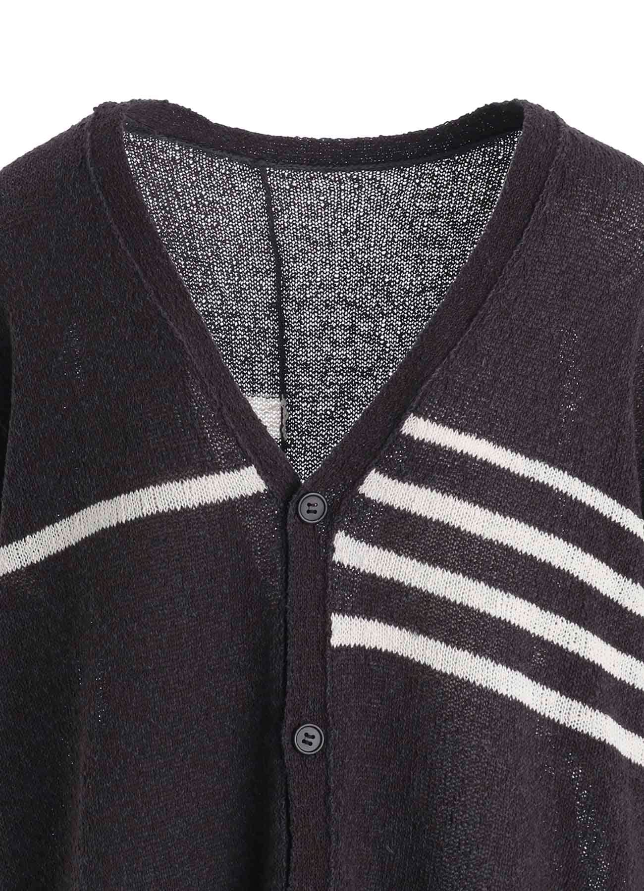 PLATING STRIPE PATTERN ST PATTERN CARDIGAN