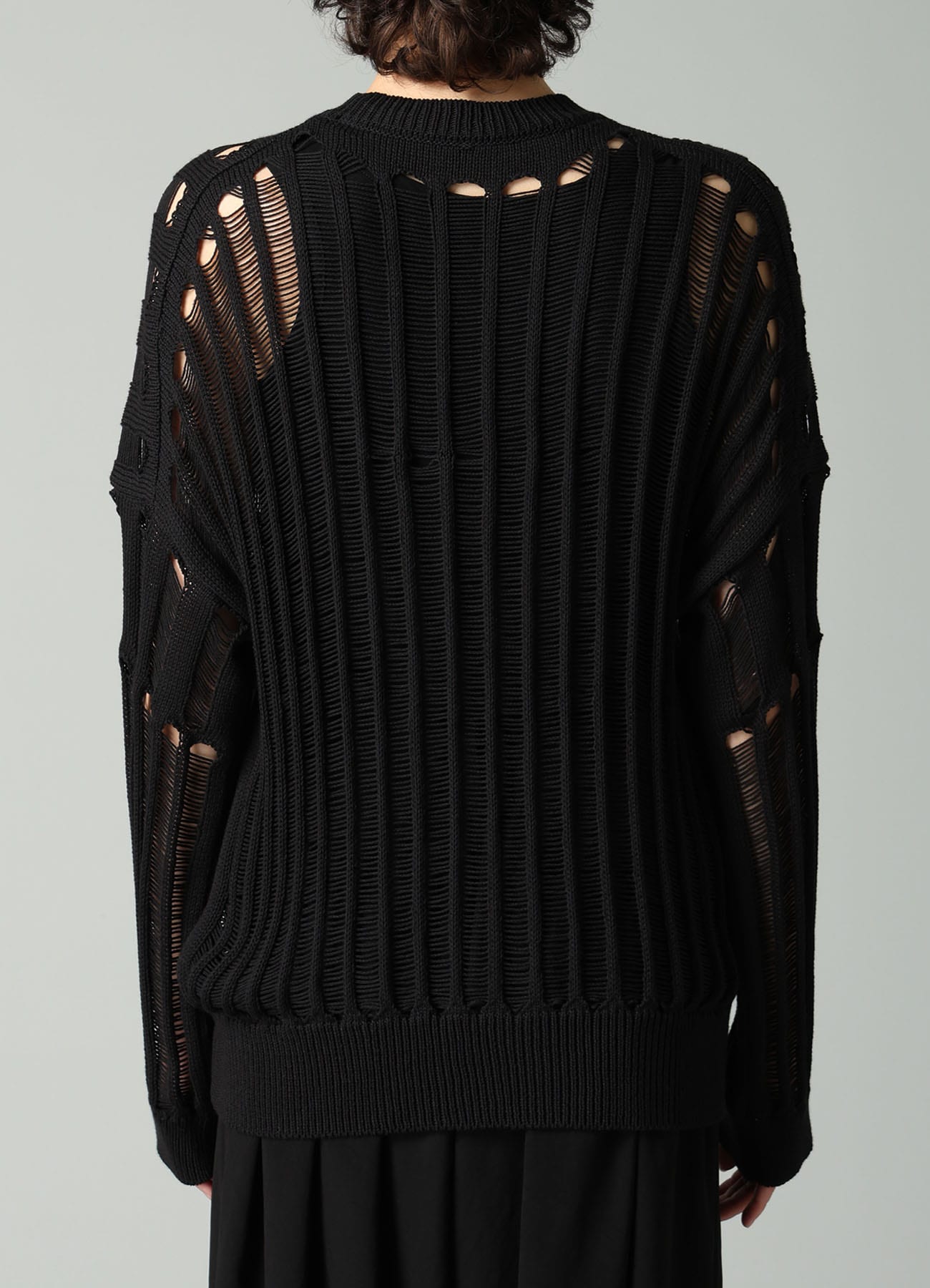 OFFSET PATTERN KNIT BLOUSON