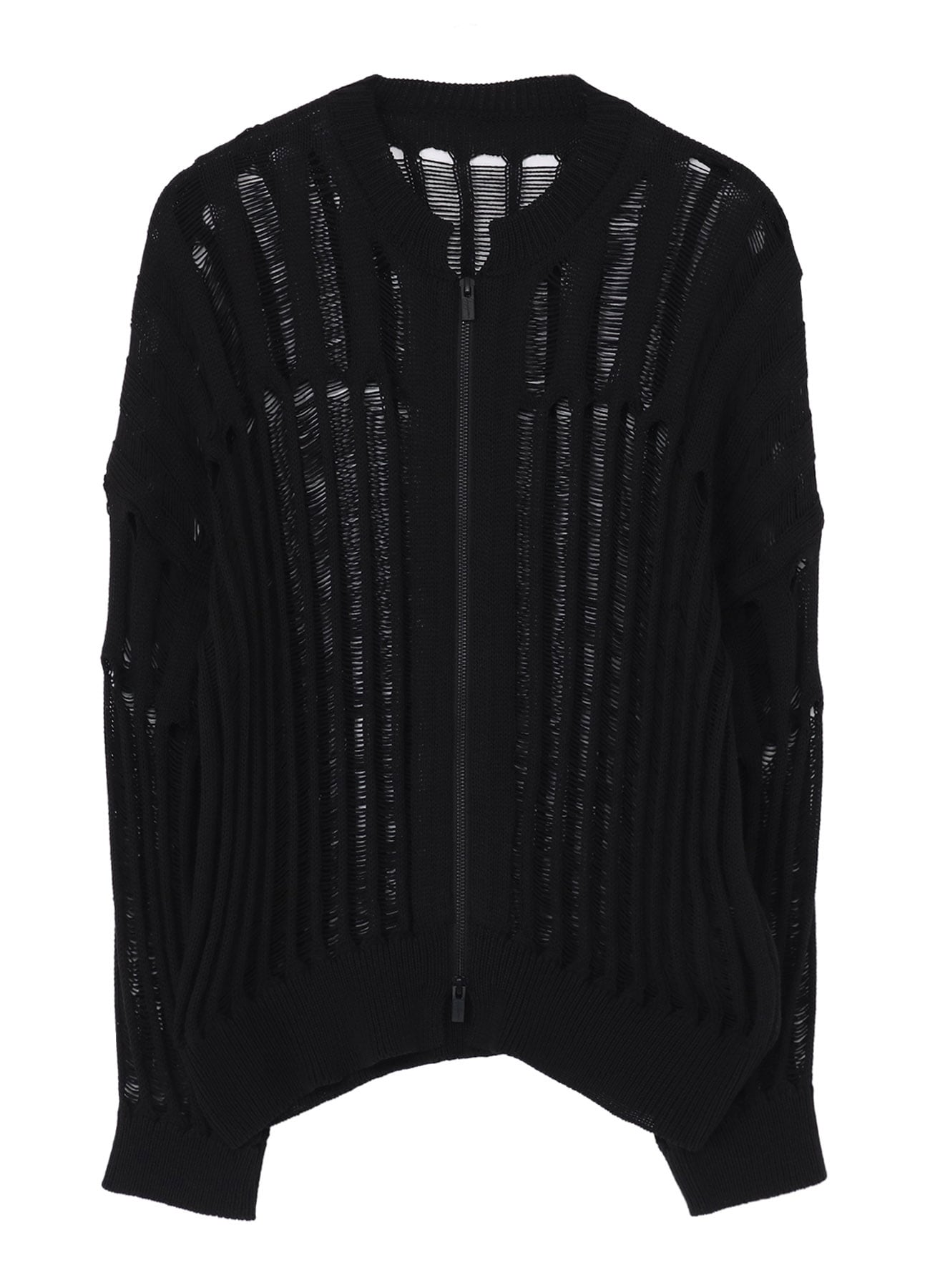 OFFSET PATTERN KNIT BLOUSON