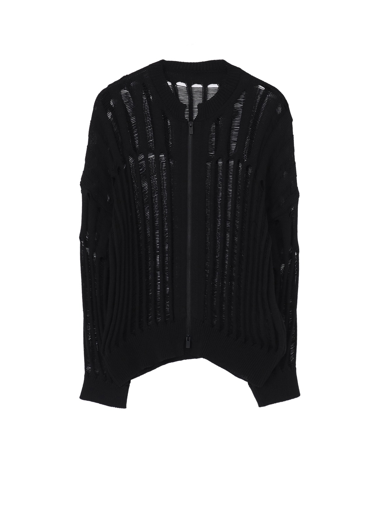 OFFSET PATTERN KNIT BLOUSON