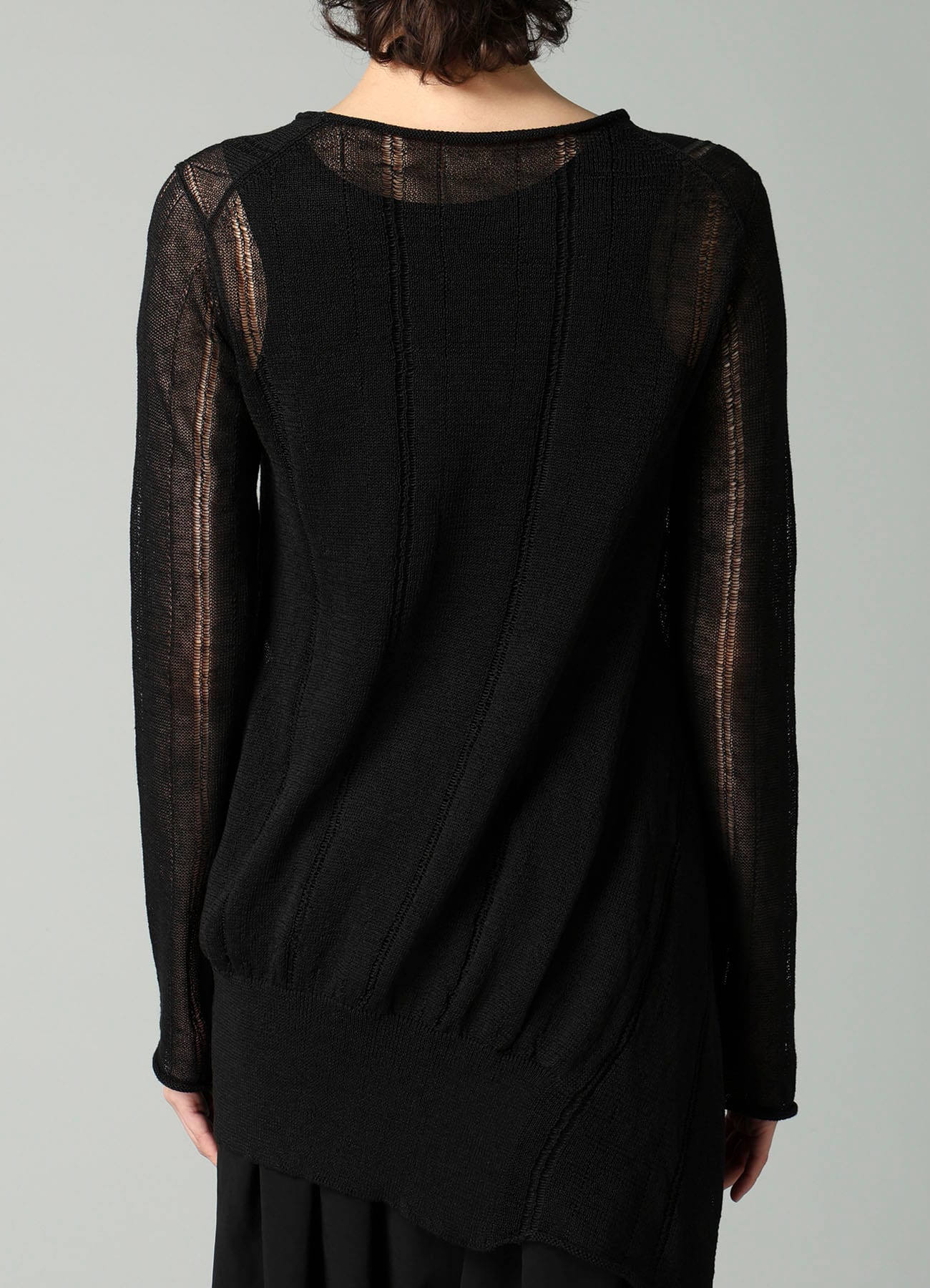 STRIPE PATTERN ASM KNIT PULLOVER