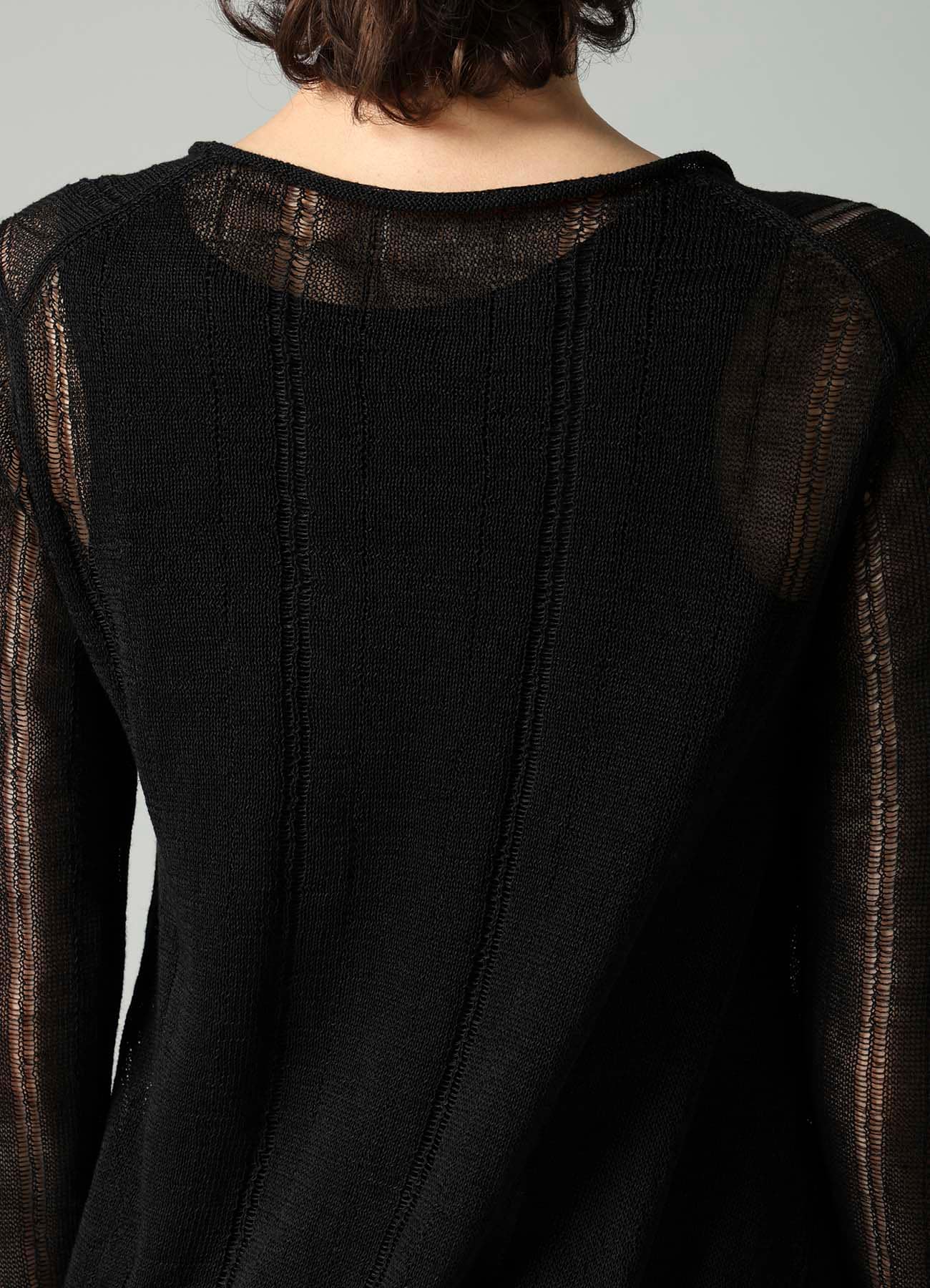 STRIPE PATTERN ASM KNIT PULLOVER