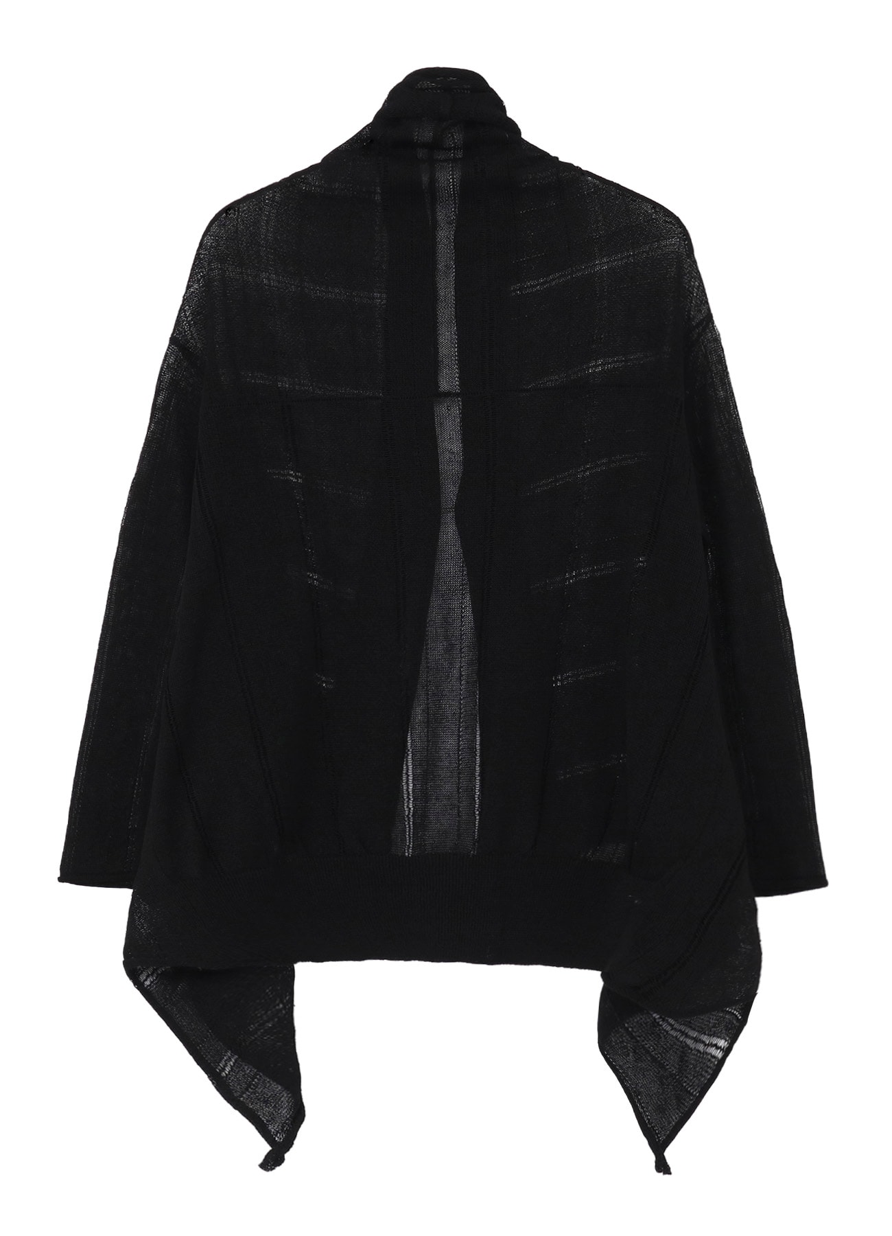 STRIPE PATTERN DRAPED CARDIGAN