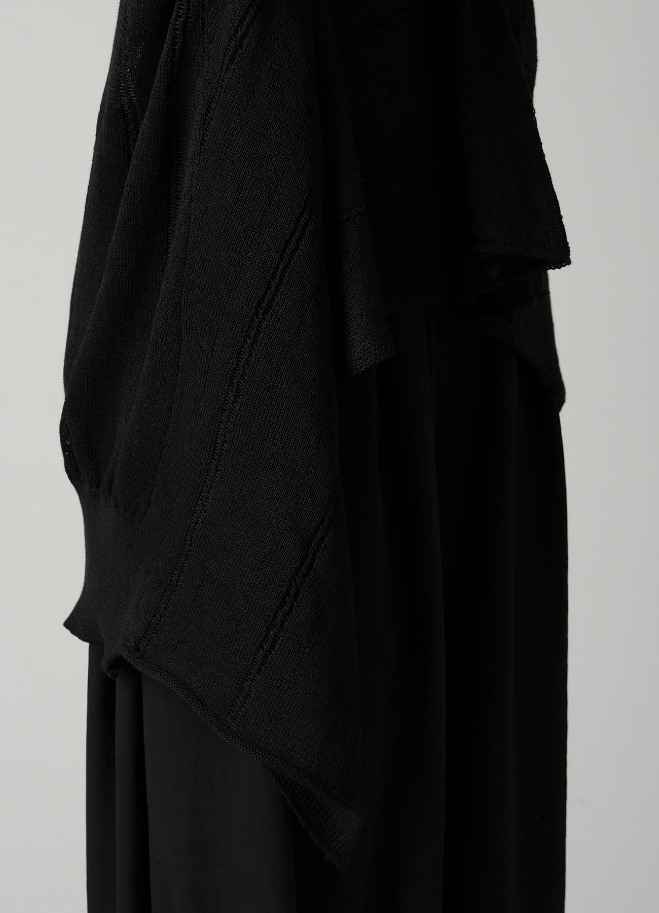 STRIPE PATTERN DRAPED CARDIGAN