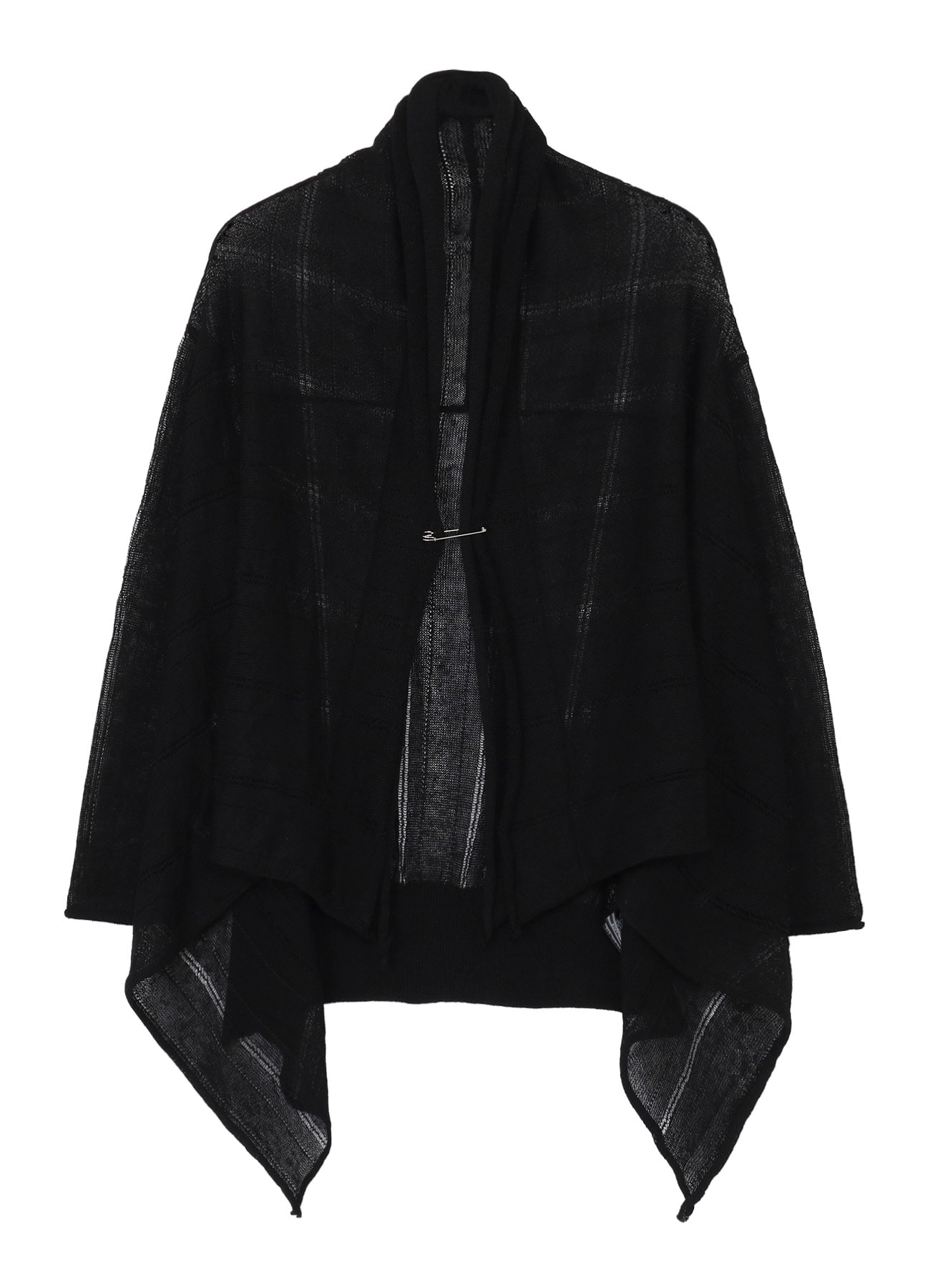 STRIPE PATTERN DRAPED CARDIGAN