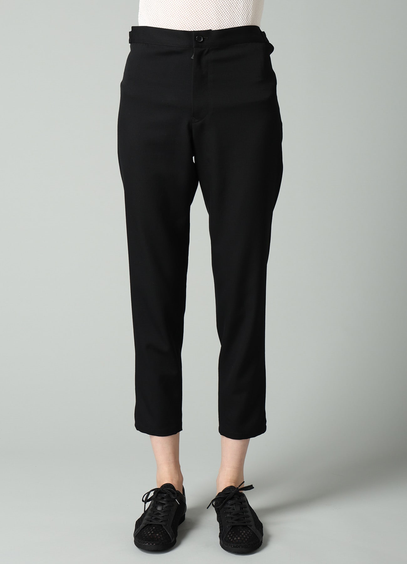 GABARDINE STRAIGHT SLIM PANTS