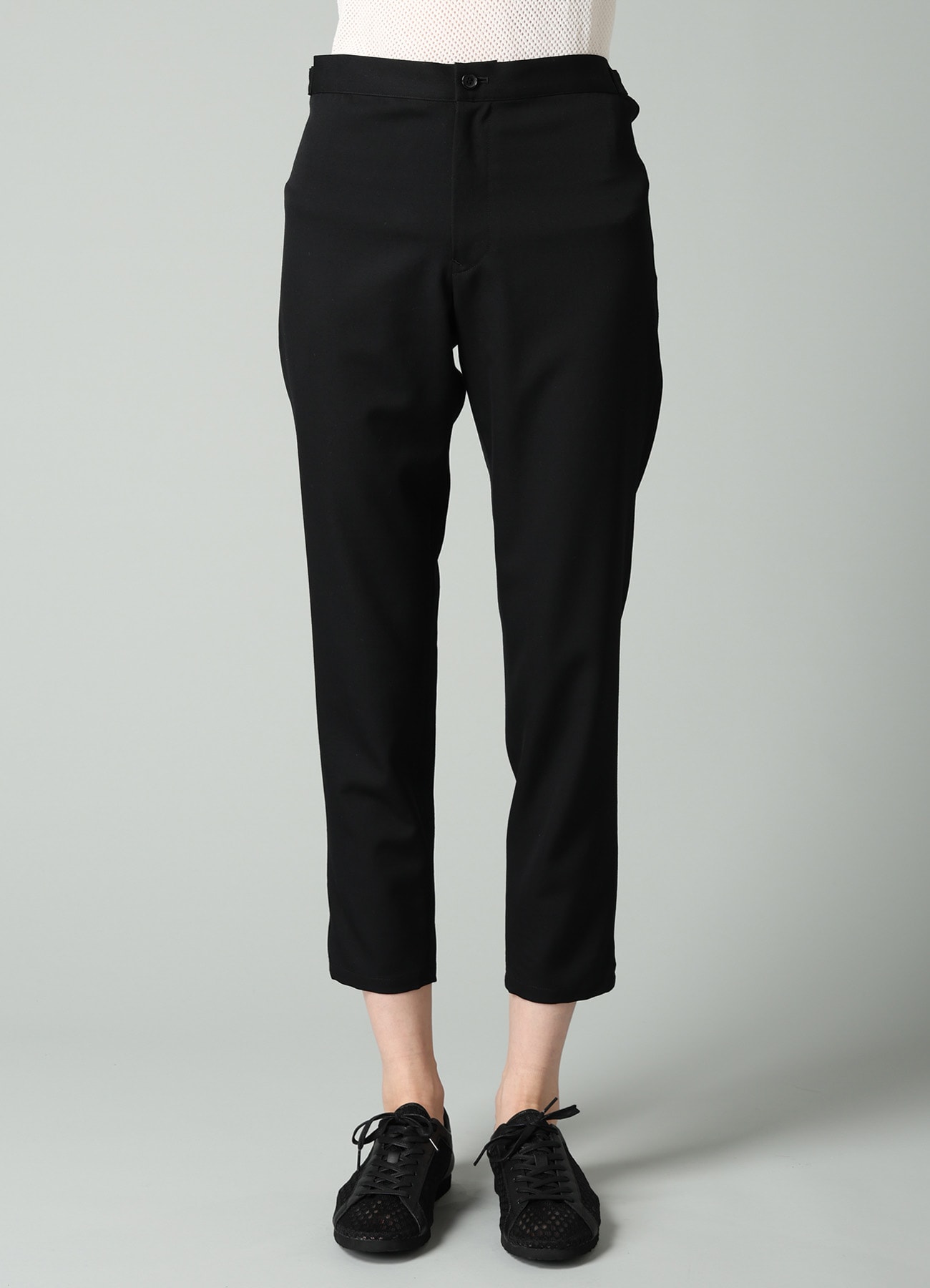 GABARDINE STRAIGHT SLIM PANTS