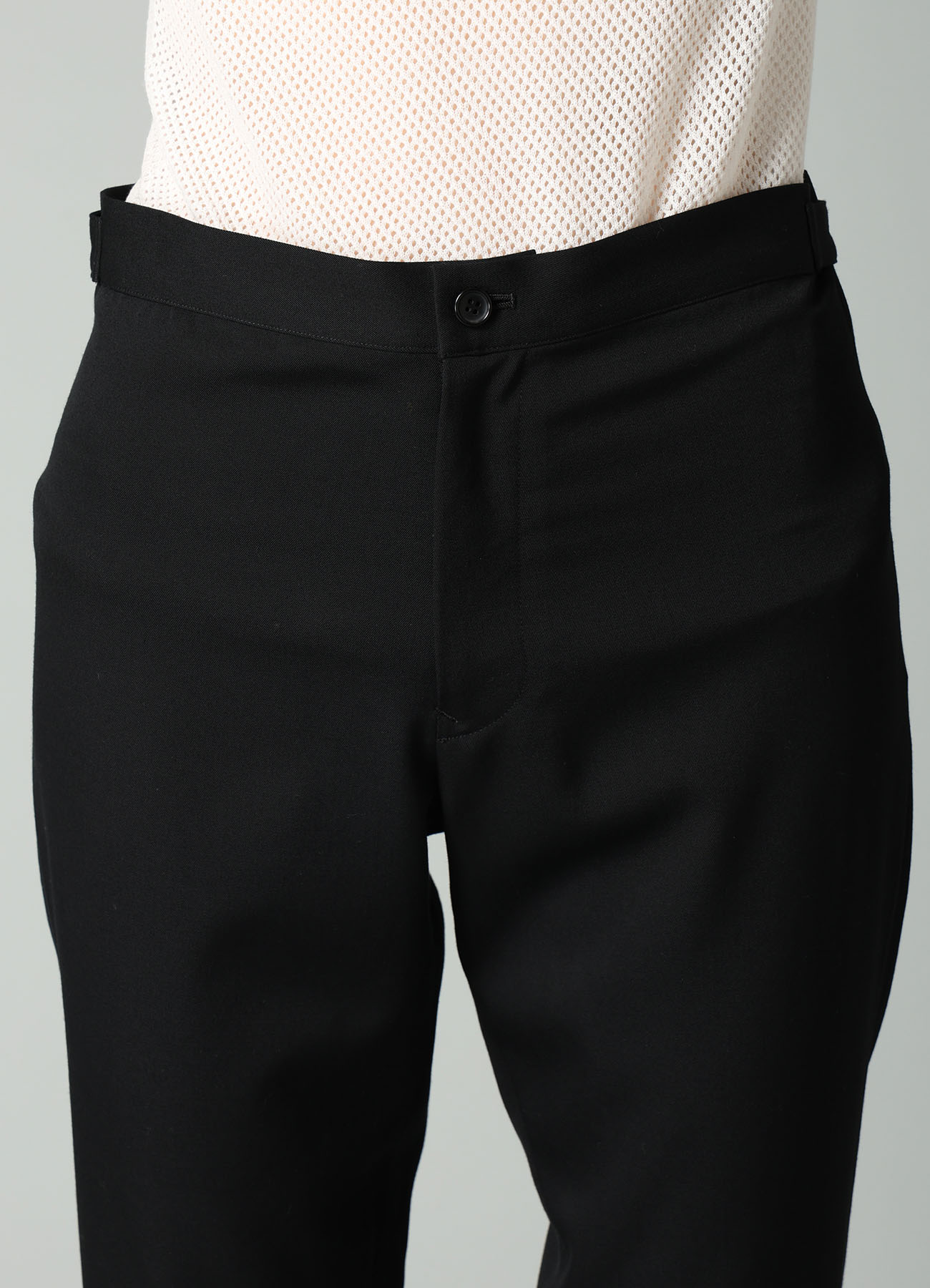 GABARDINE STRAIGHT SLIM PANTS