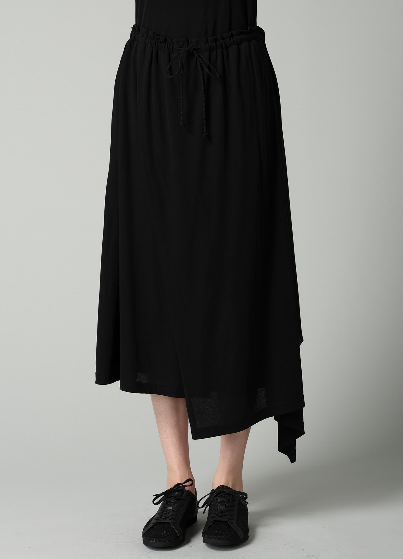 COTTON SINGLE JERSEY DRAPED SKIRT PANTS
