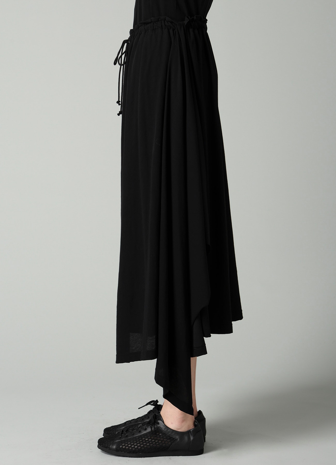 COTTON SINGLE JERSEY DRAPED SKIRT PANTS