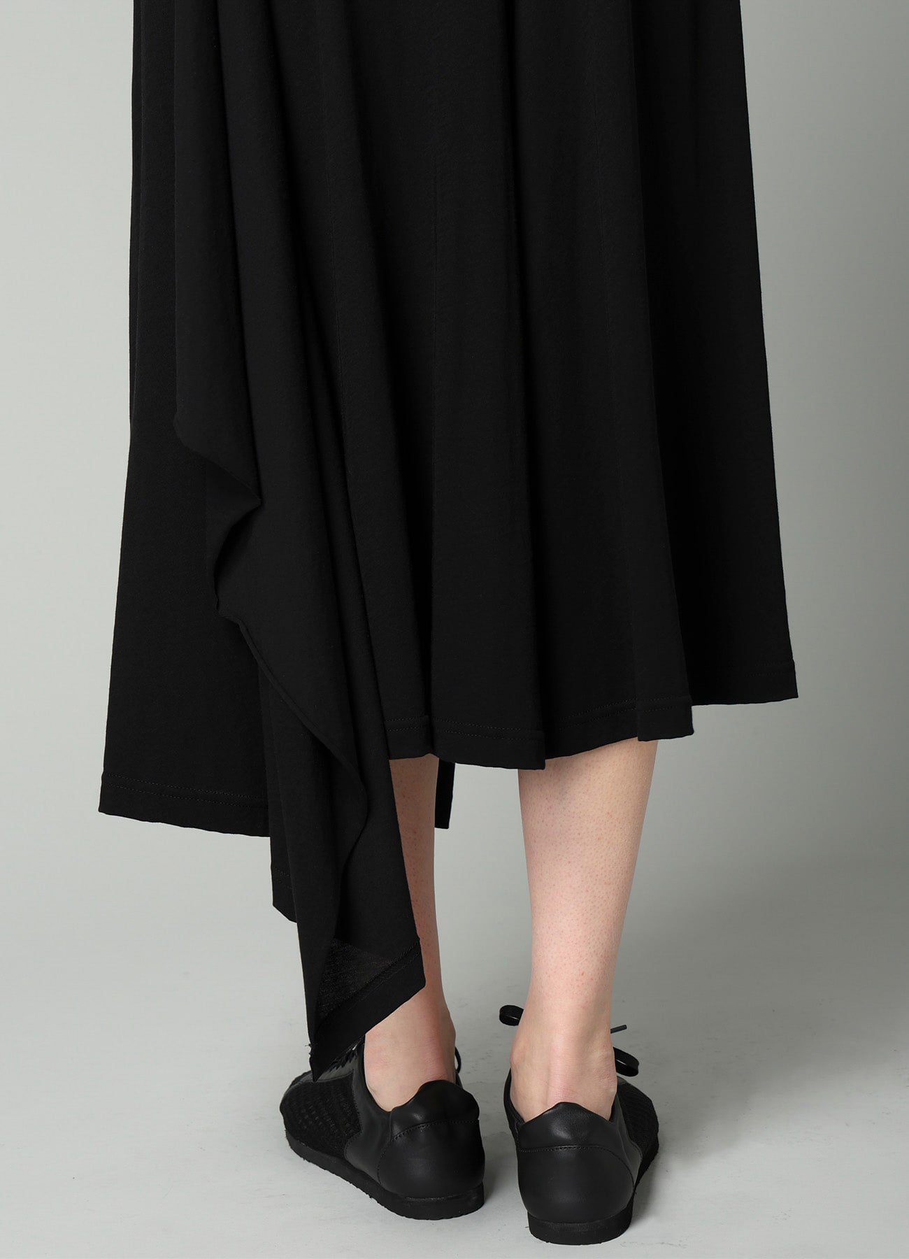 COTTON SINGLE JERSEY DRAPED SKIRT PANTS