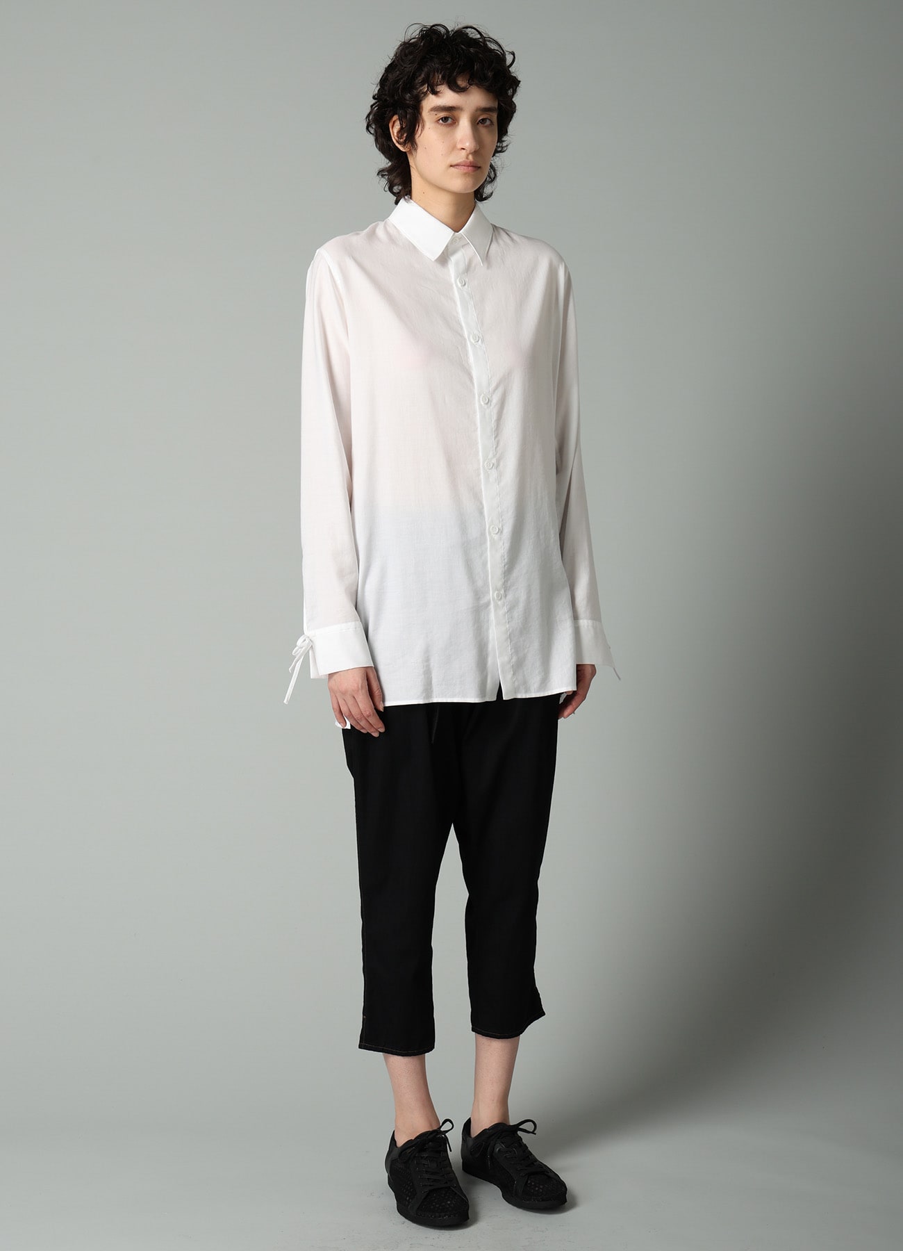 8OZ BIO DENIM SLIM BELTED POINT PANTS