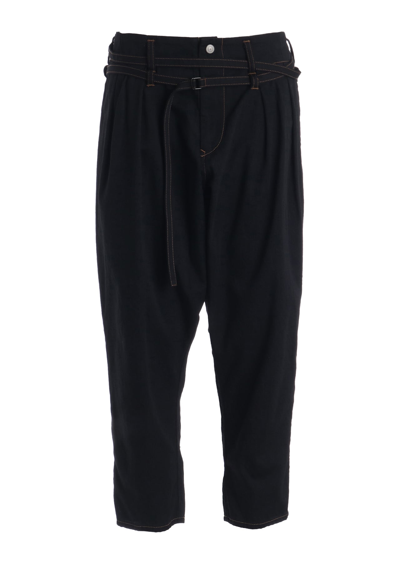 8OZ BIO DENIM SLIM BELTED POINT PANTS