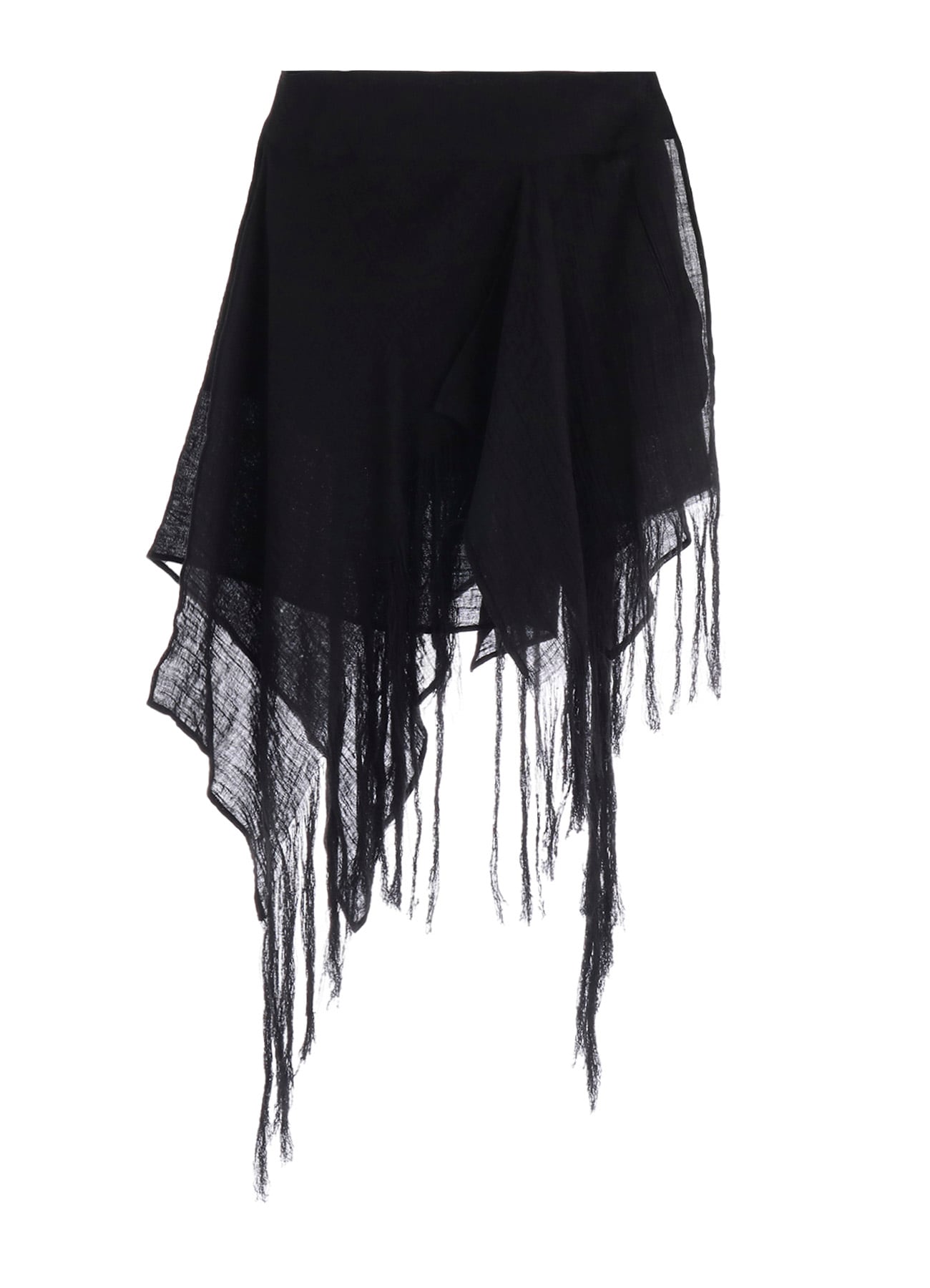 CRINKLE Li GAUZE LAYERED FRINGE SKIRT