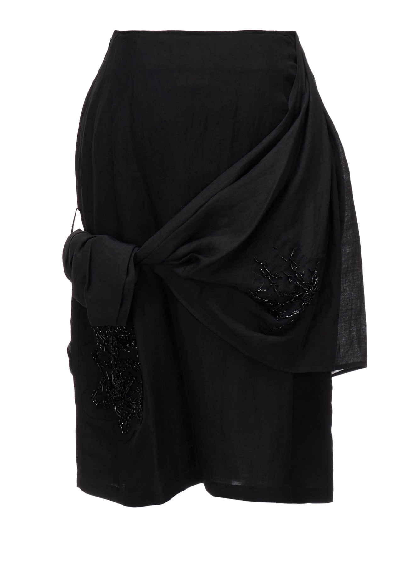 Ra LAWN BEADS POINT DRAPED SKIRT