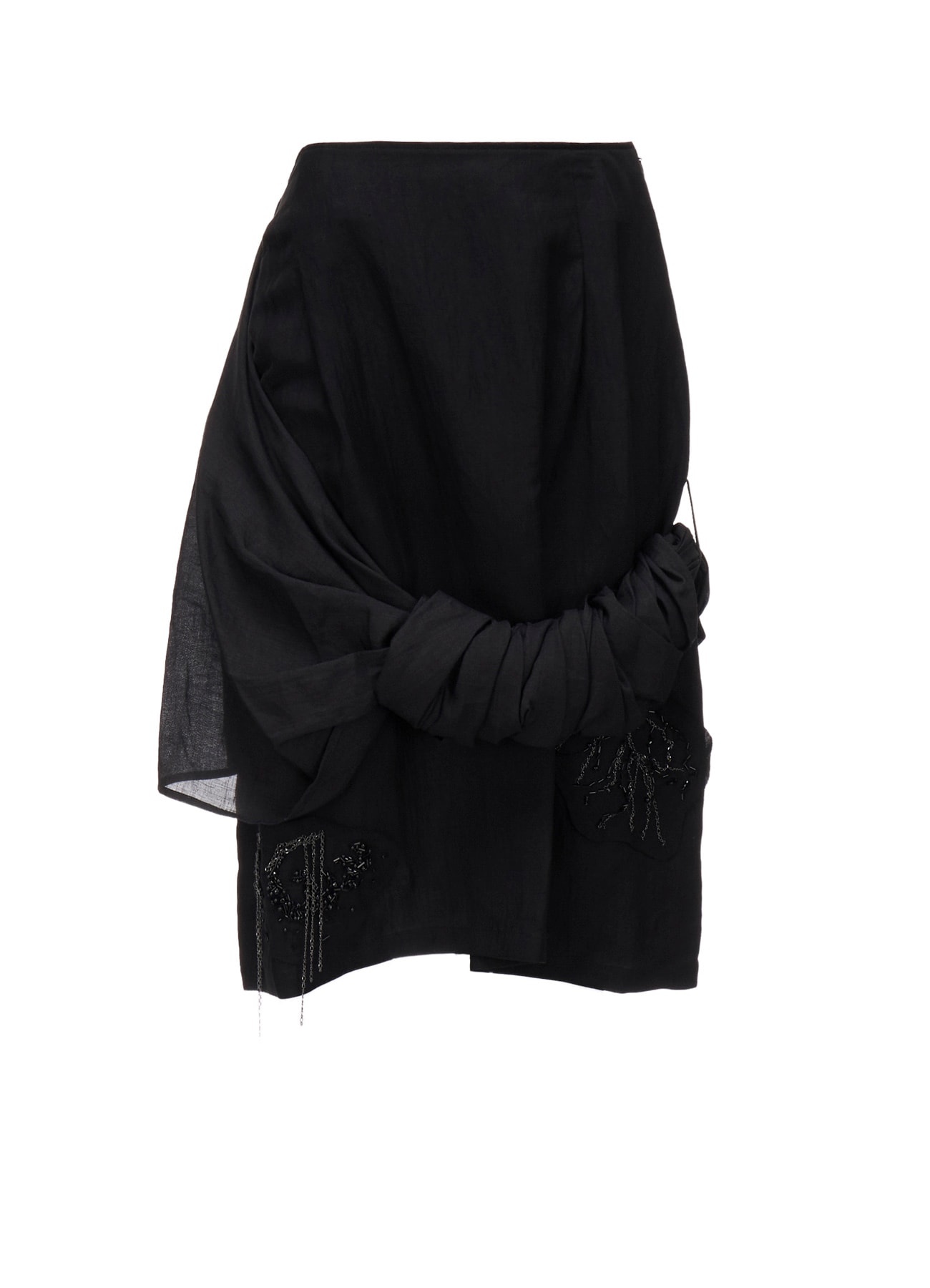 Ra LAWN BEADS POINT DRAPED SKIRT
