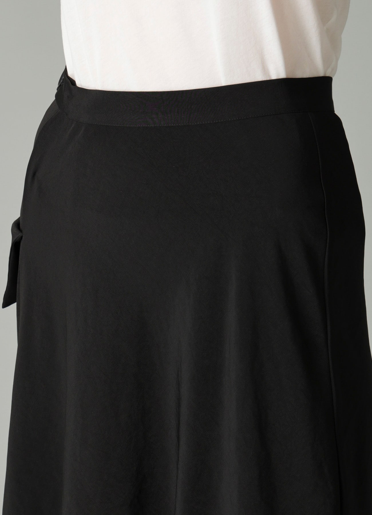 Ta/Pe CREPE DE CHINE FLARE WRAP SKIRT