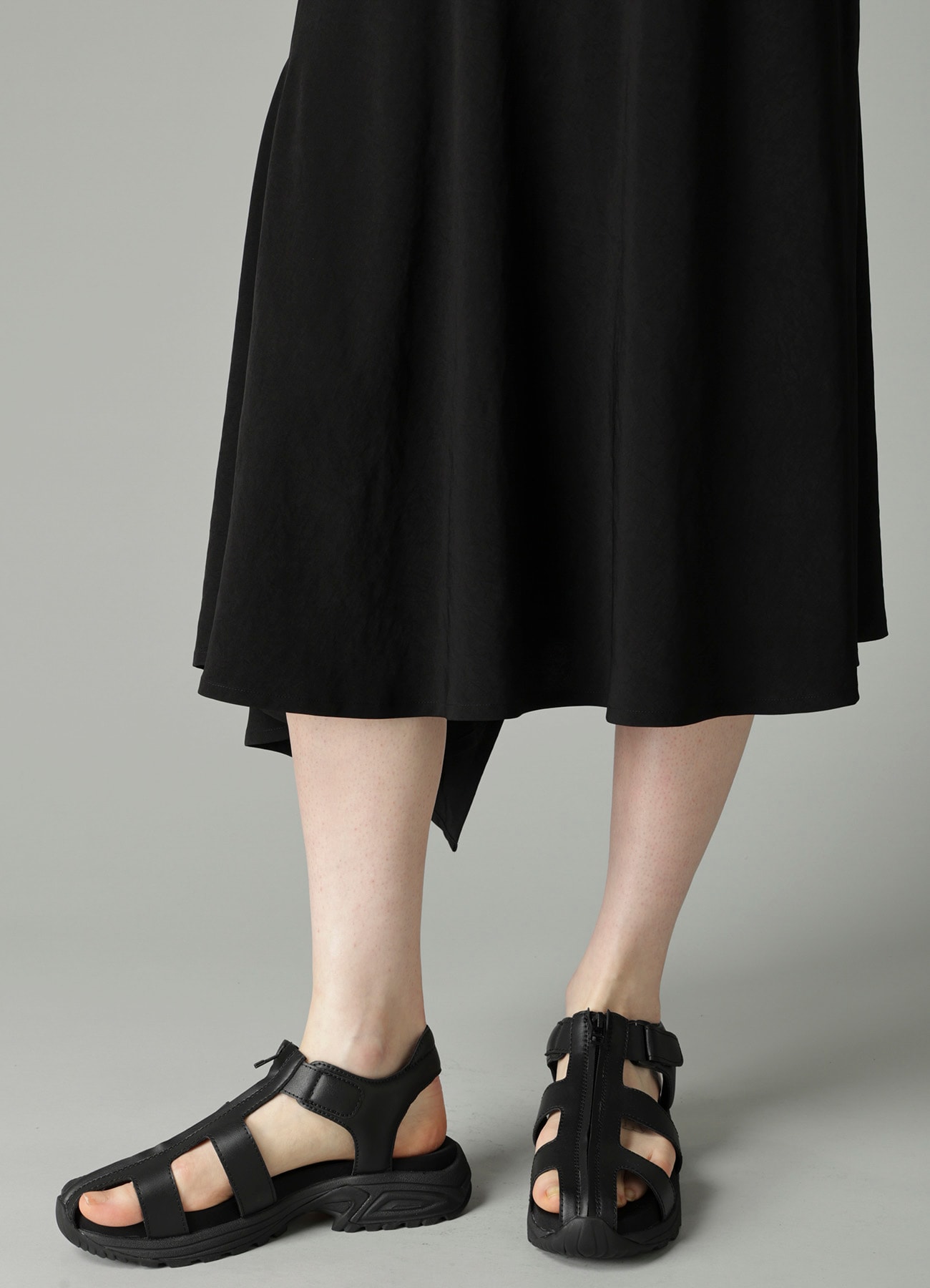 Ta/Pe CREPE DE CHINE FLARE WRAP SKIRT