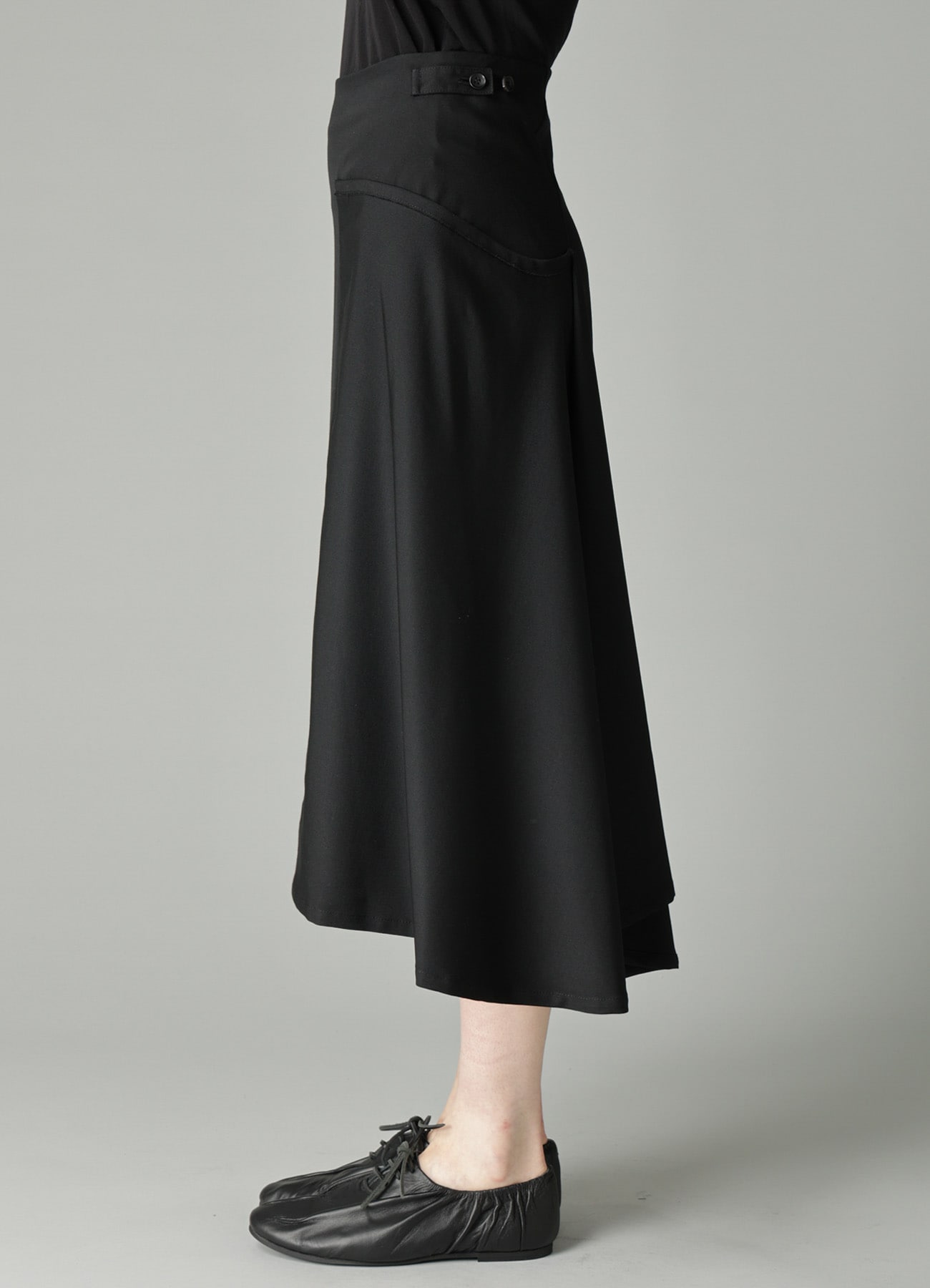 GABARDINE LB DRAPED D SKIRT