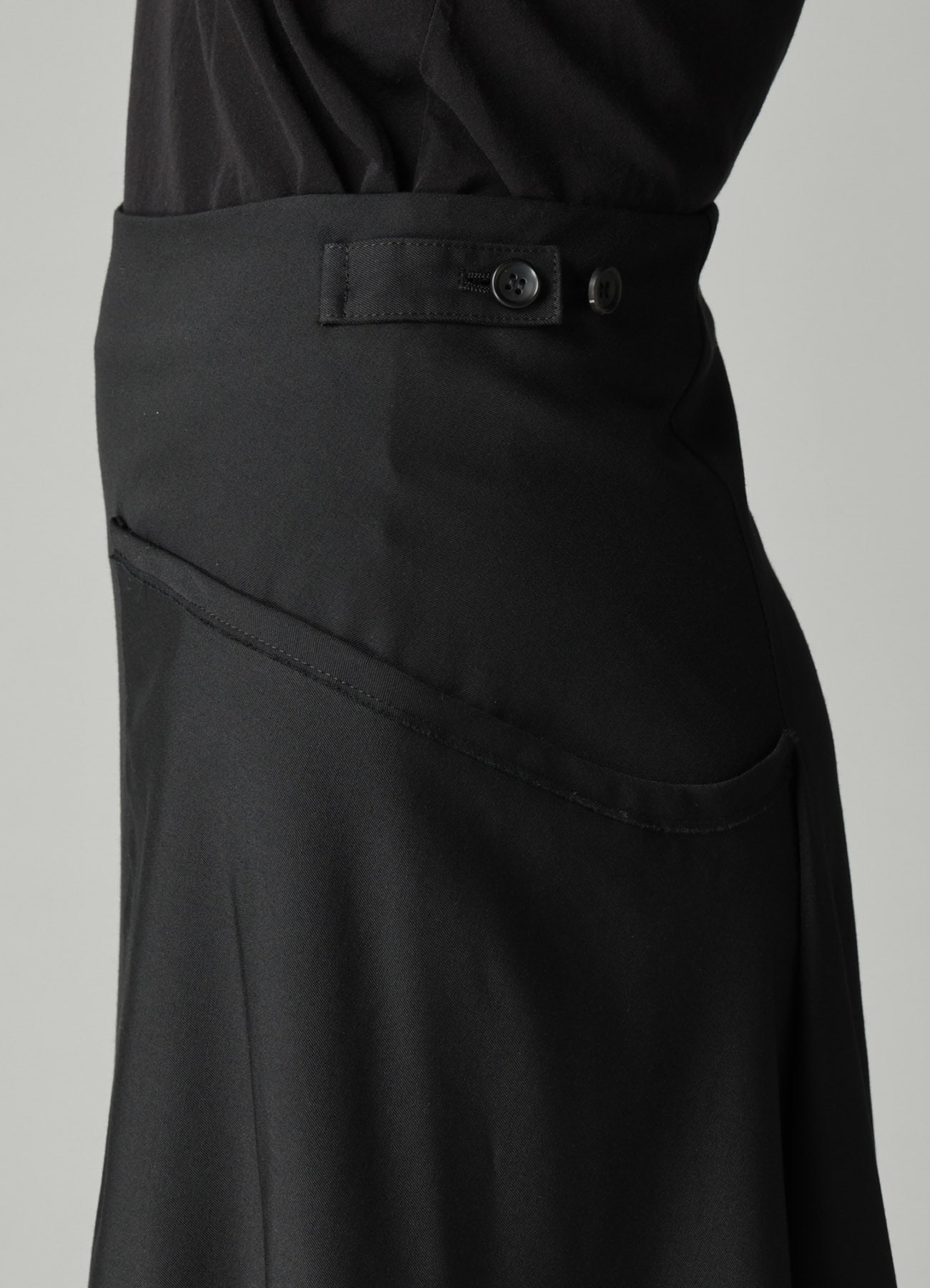 GABARDINE LB DRAPED D SKIRT