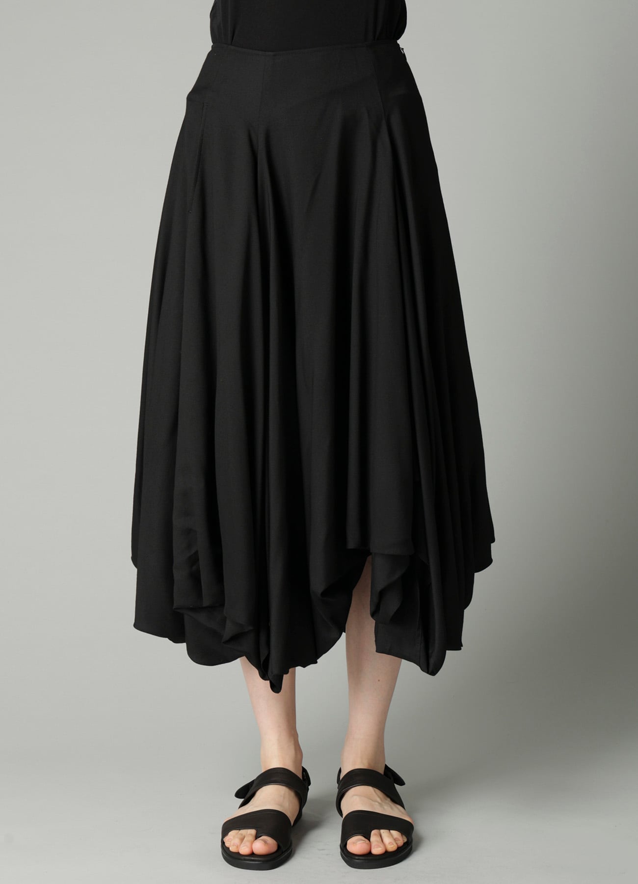 VISCOSE TWILL PANEL BALLOON SKIRT