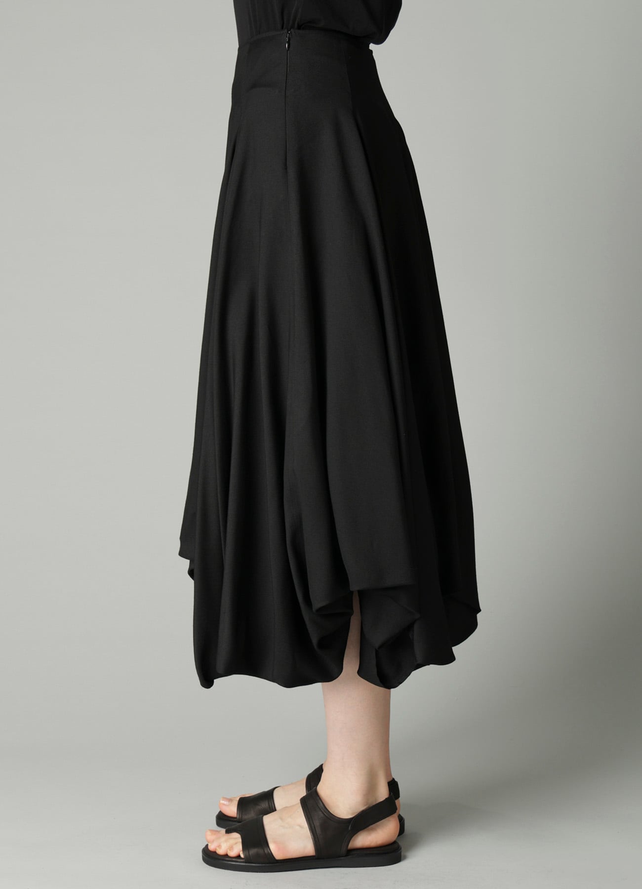 VISCOSE TWILL PANEL BALLOON SKIRT