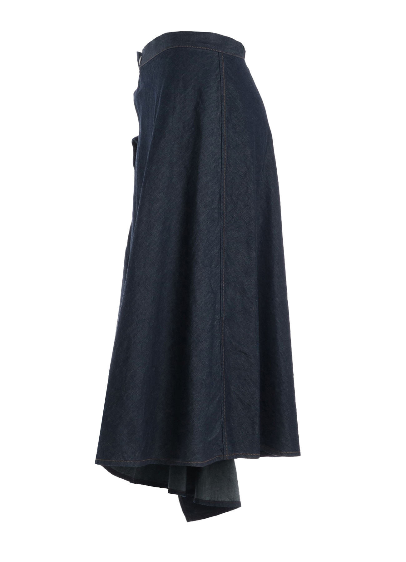 8OZ BIO DENIM FLARE WRAP SKIRT
