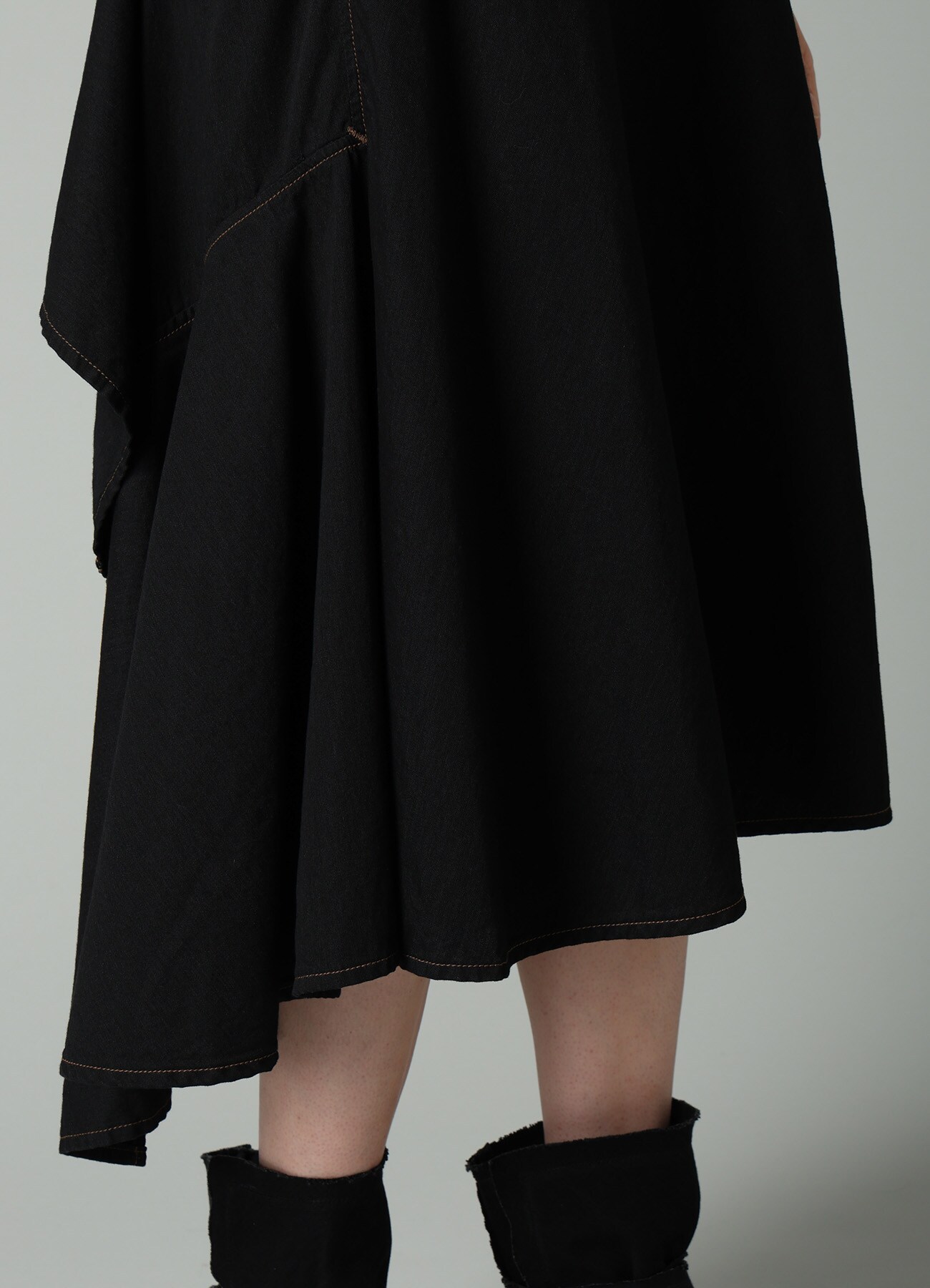 8OZ BIO DENIM FLARE WRAP SKIRT