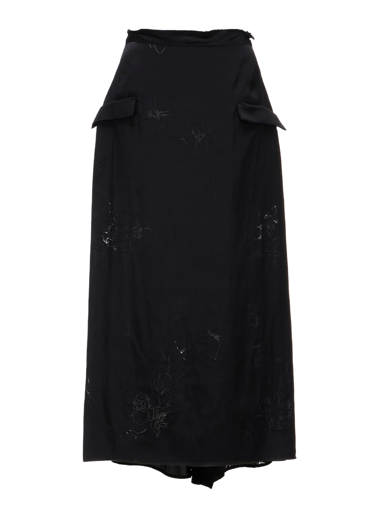 BACK-TIE GATHERED SKIRT