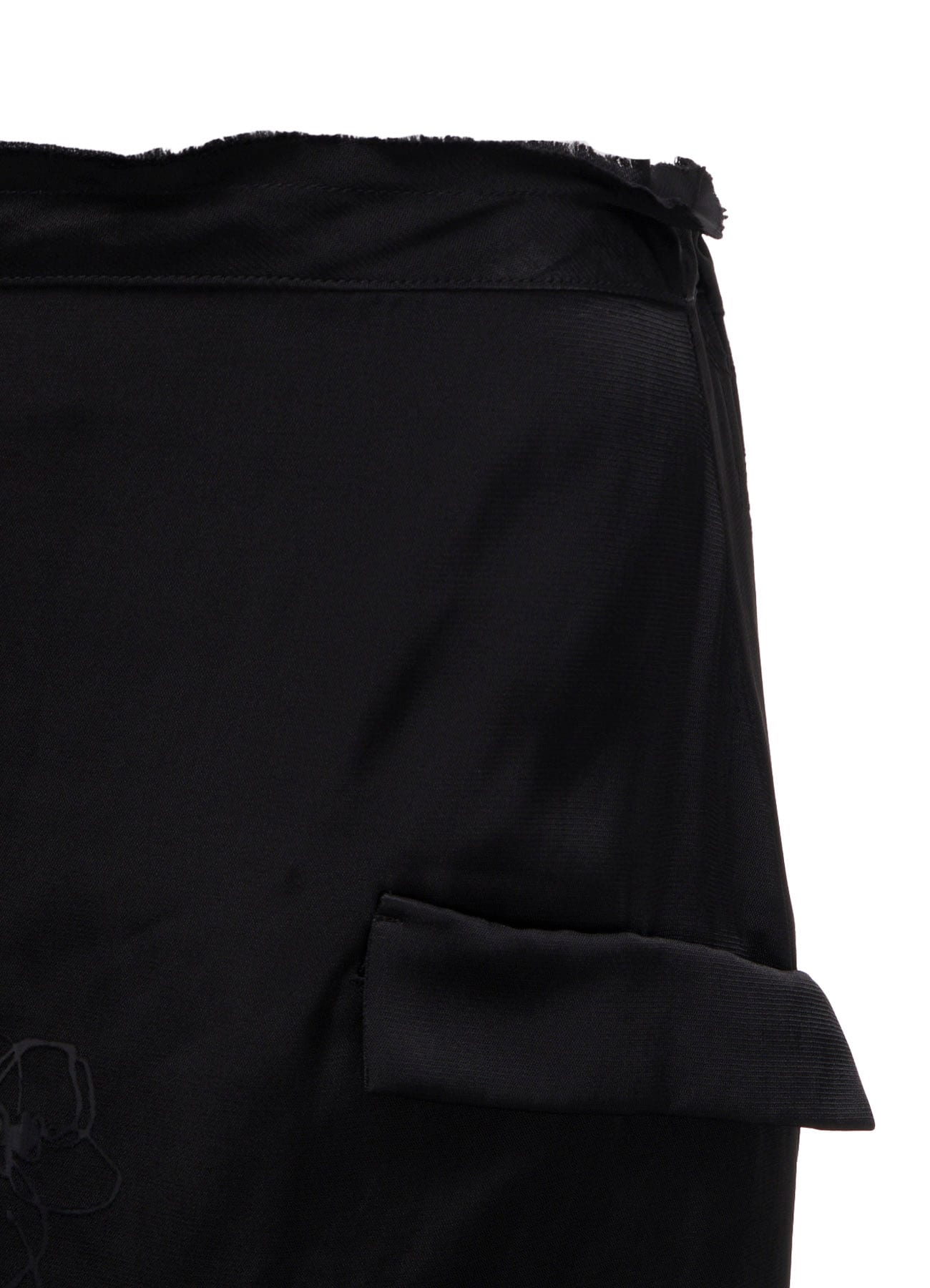 BACK-TIE GATHERED SKIRT