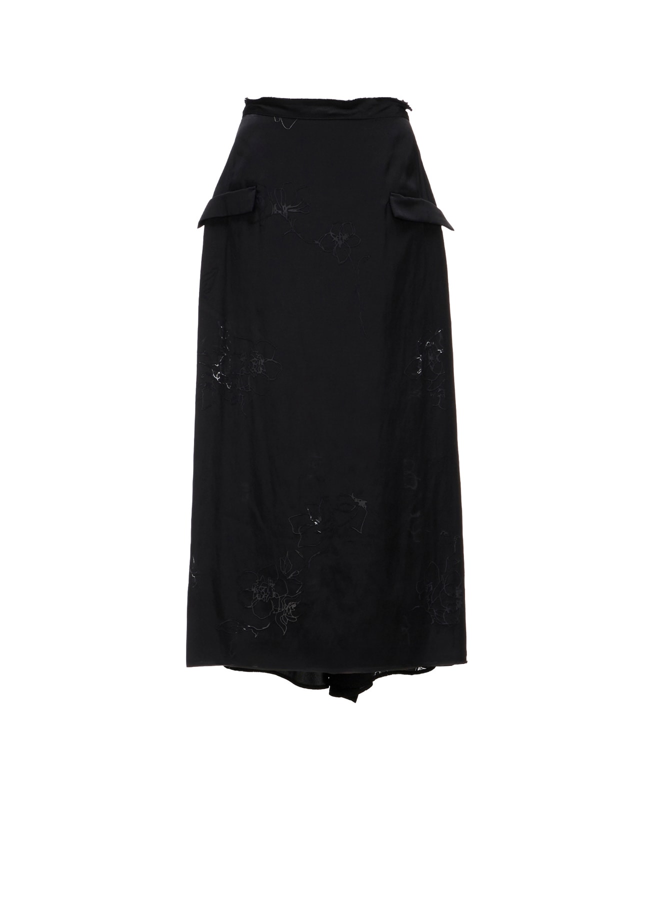 BACK-TIE GATHERED SKIRT