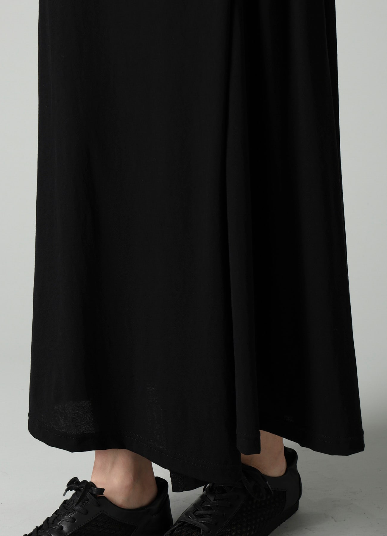 COTTON SINGLE JERSEY BUTTON LONG SKIRT
