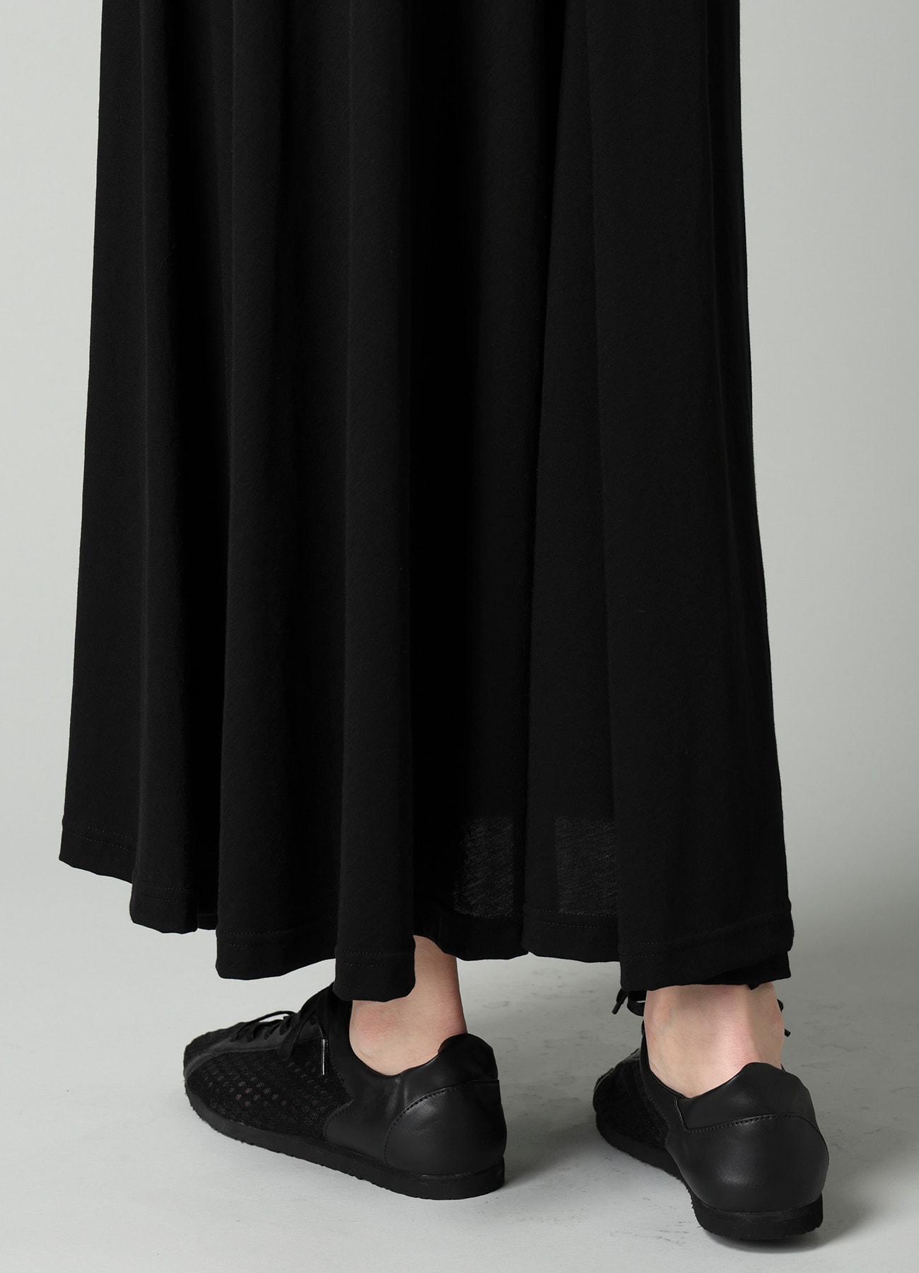 COTTON SINGLE JERSEY BUTTON LONG SKIRT