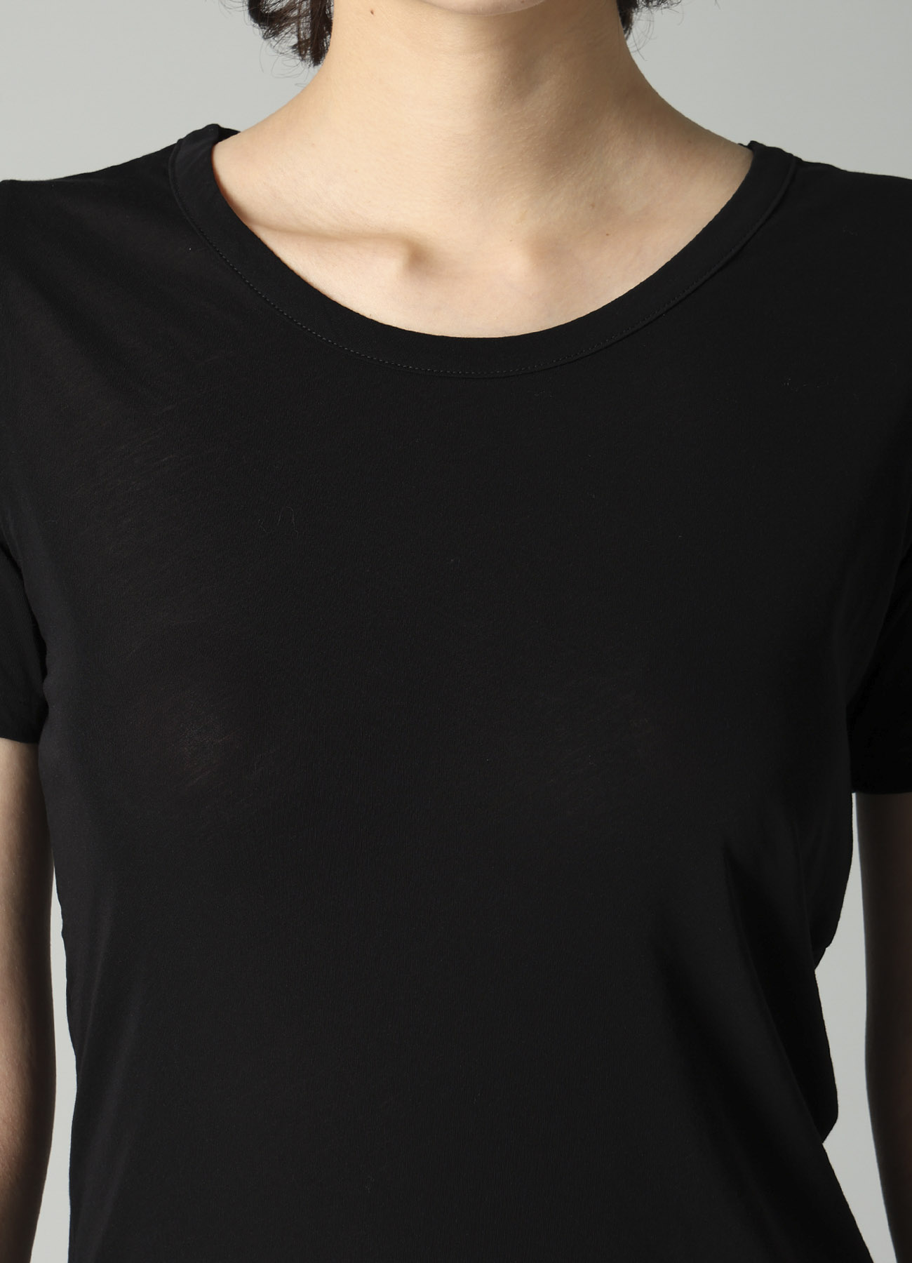 HIGH TWISTED SINGLE JERSEY SHORT SLV ROUND NECK T