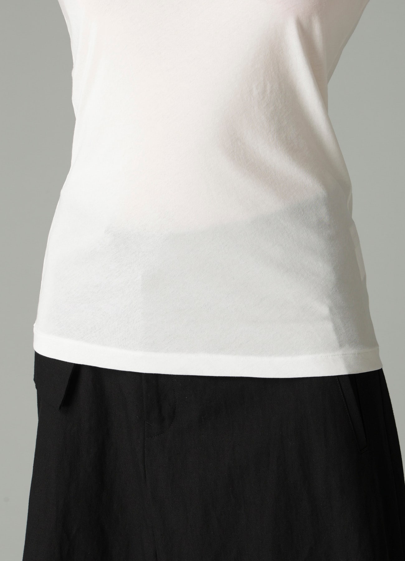 HIGH TWISTED SINGLE JERSEY LONG SLV ROUND NECK T