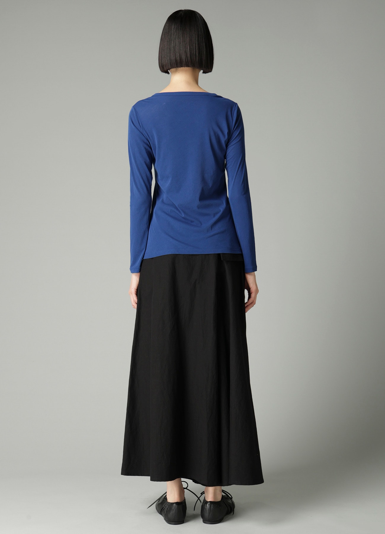 HIGH TWISTED SINGLE JERSEY LONG SLV ROUND NECK T