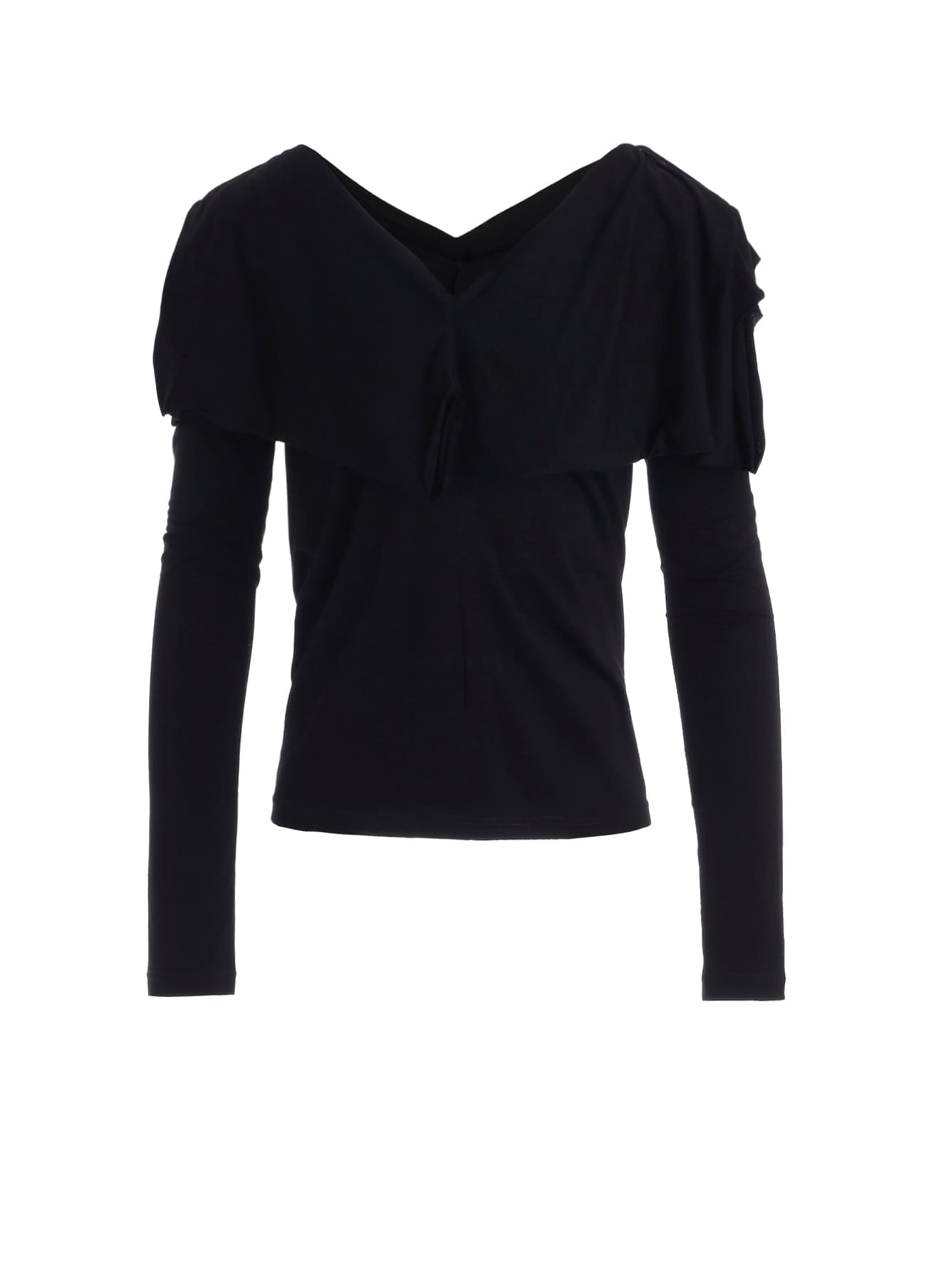 SUPIMA SINGLE JERSEY BIG COLLAR LONG SLV T