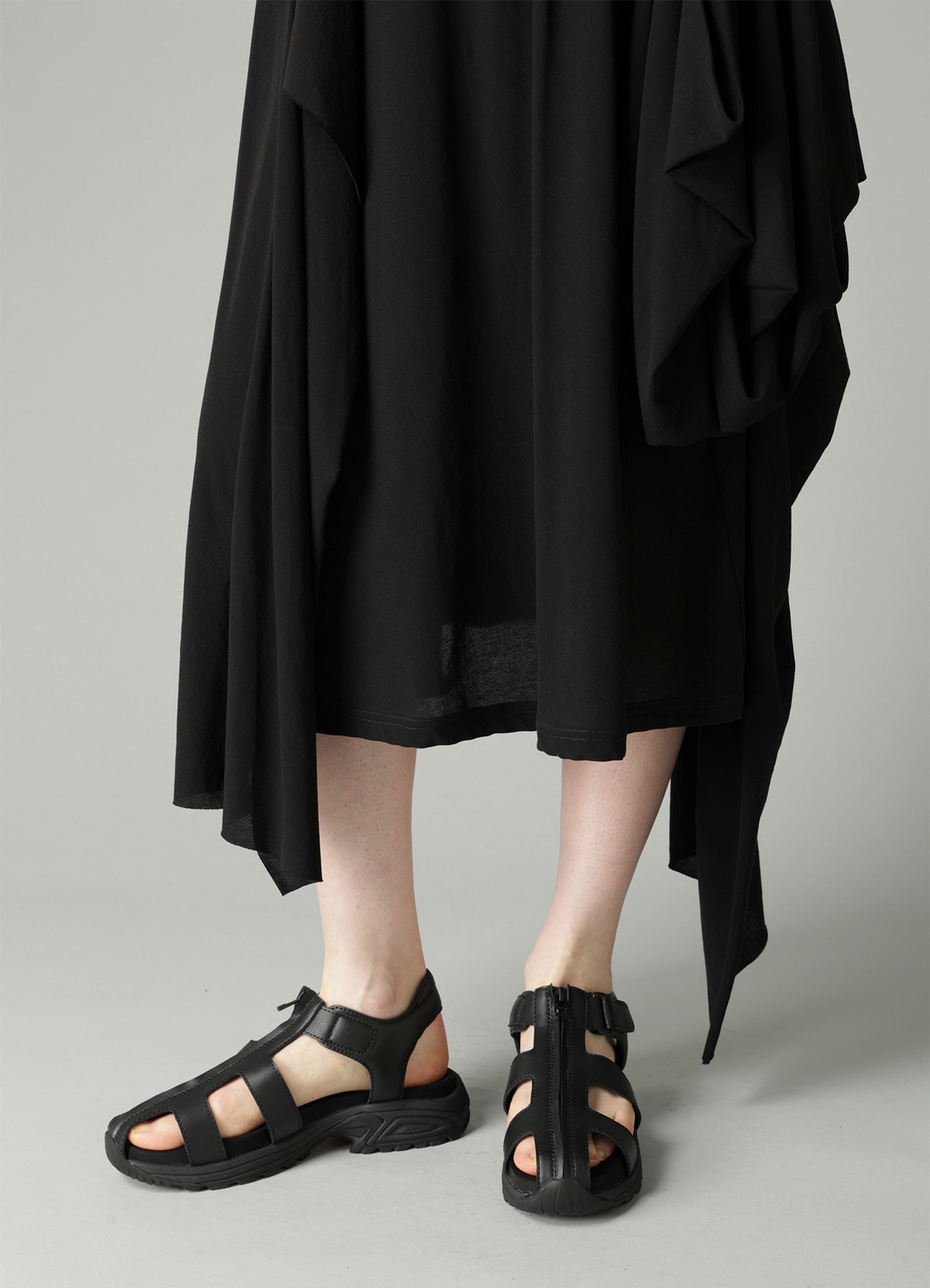 HIGH TWISTED SIINGLE JERSEY DRAPED SKIRT