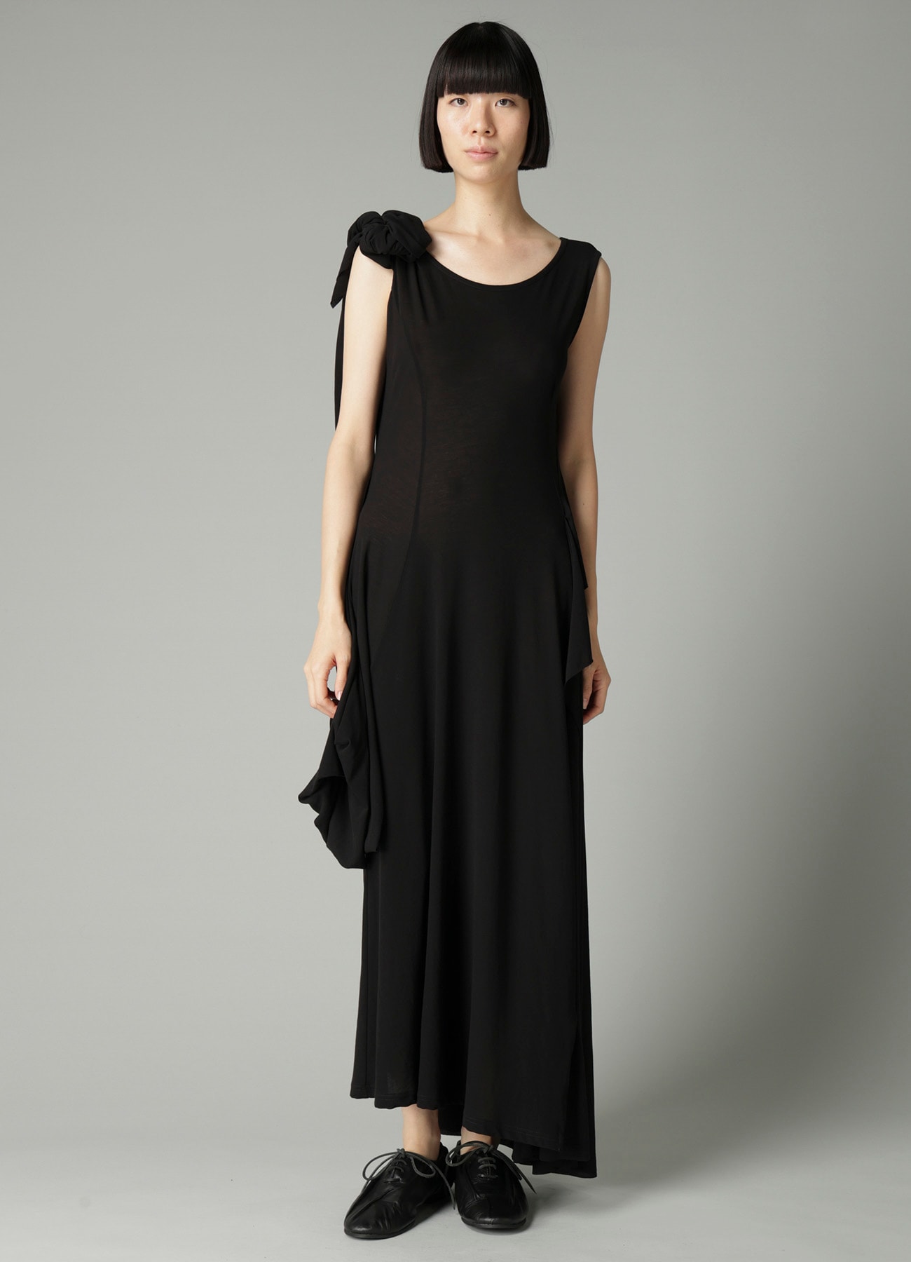 HIGH TWISTED SIINGLE JERSEY DRAPED DRESS