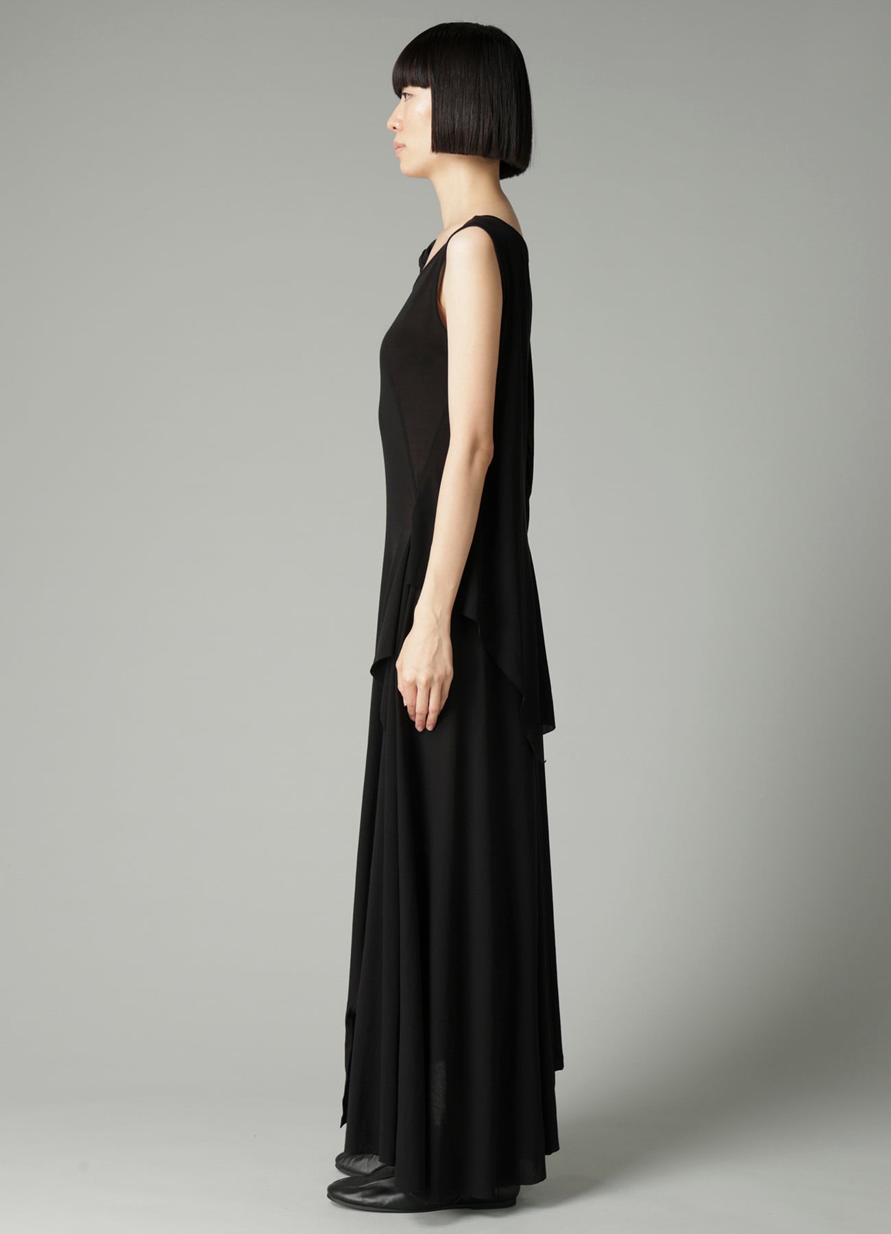 HIGH TWISTED SIINGLE JERSEY DRAPED DRESS