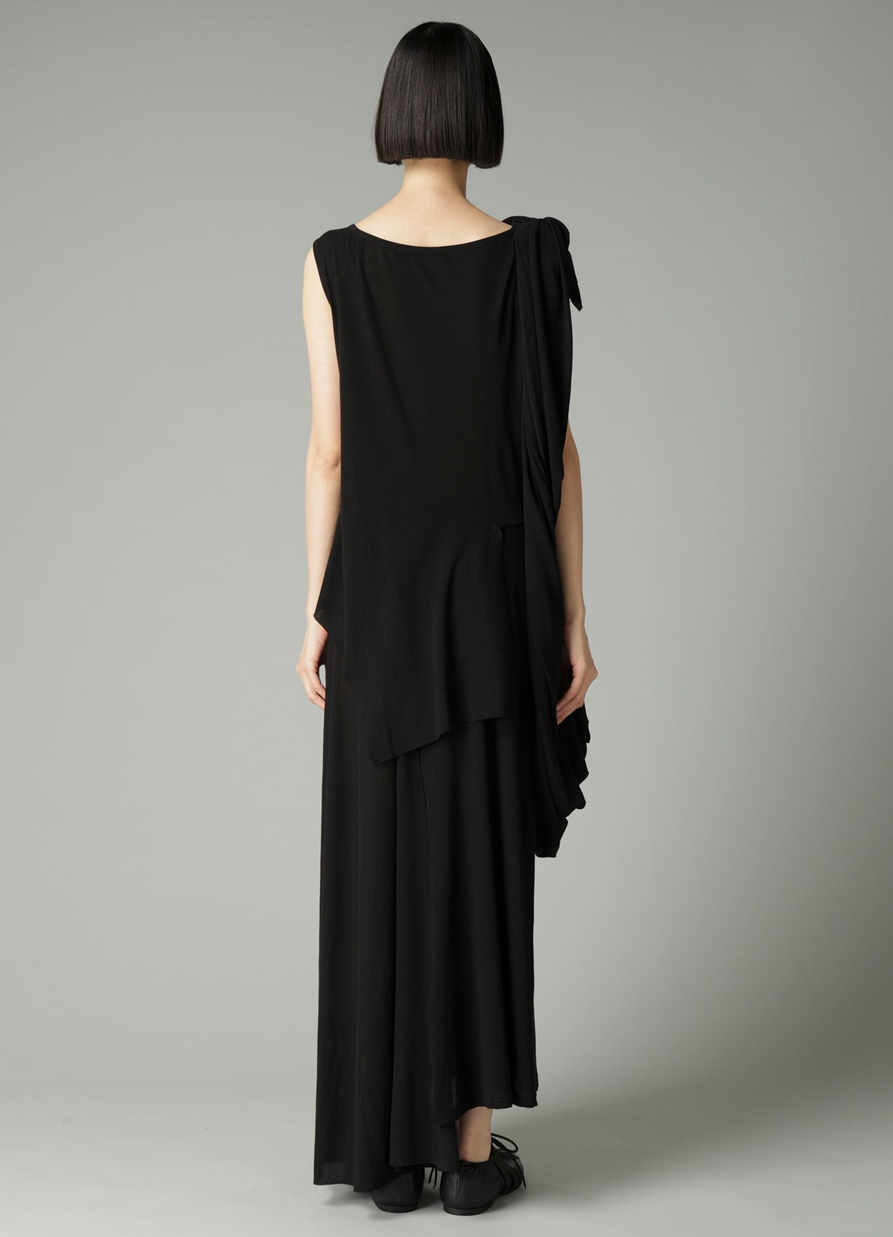 HIGH TWISTED SIINGLE JERSEY DRAPED DRESS