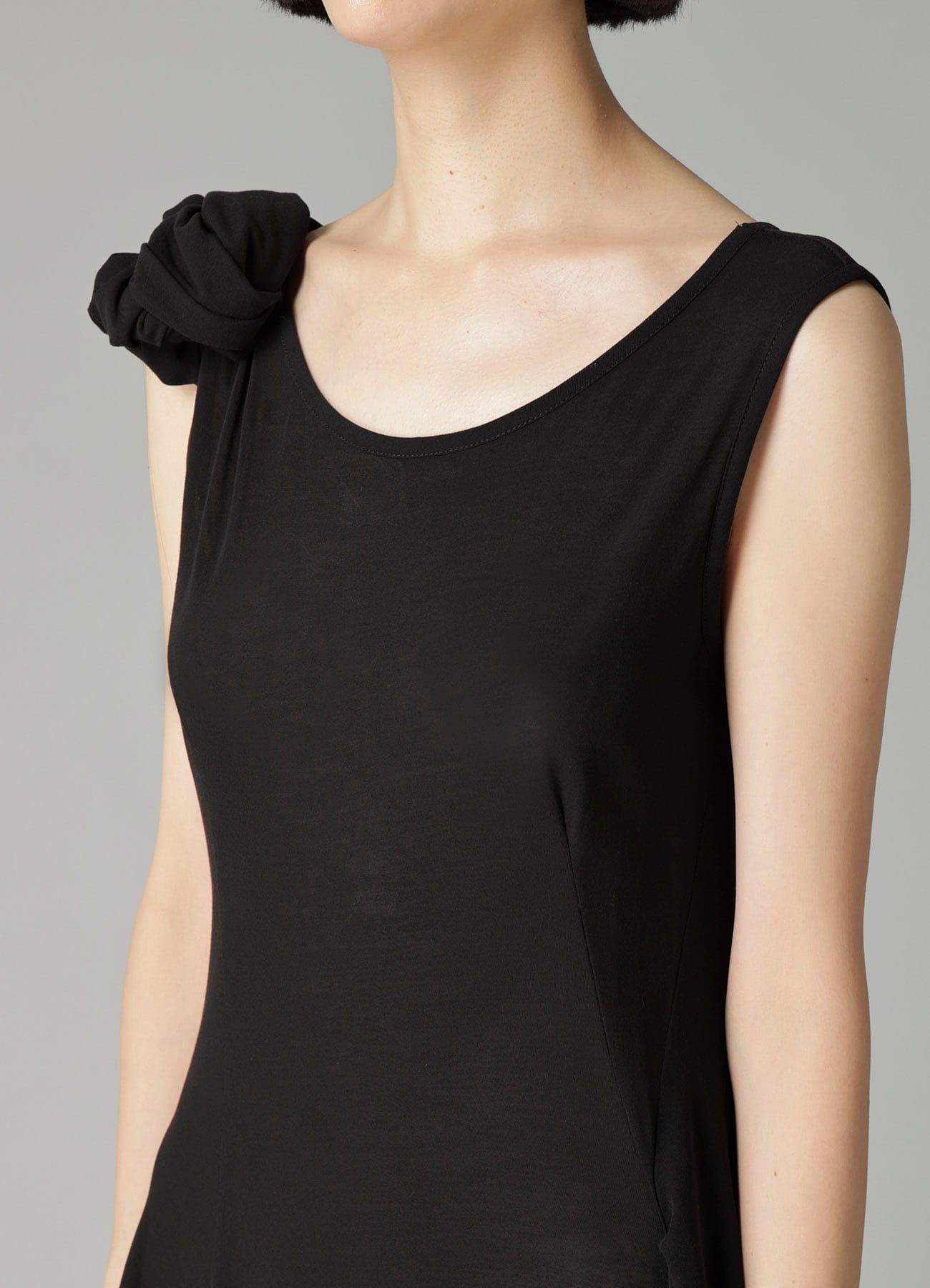 HIGH TWISTED SIINGLE JERSEY DRAPED DRESS