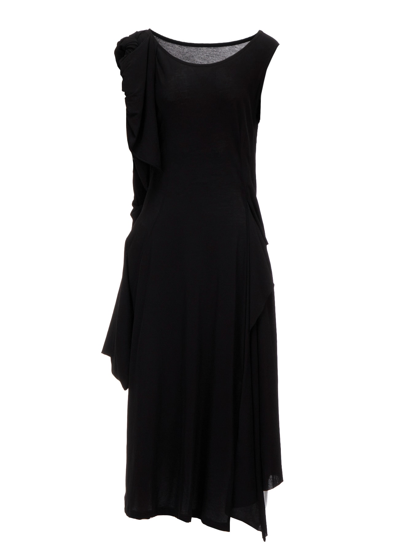 HIGH TWISTED SIINGLE JERSEY DRAPED DRESS