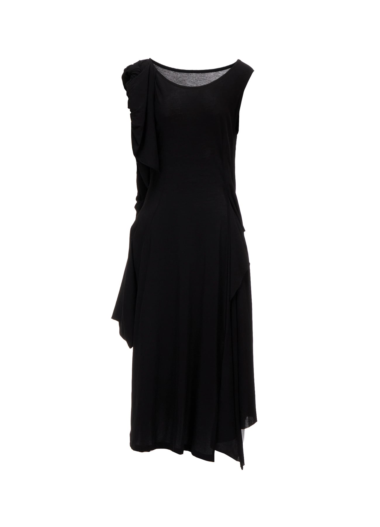 HIGH TWISTED SIINGLE JERSEY DRAPED DRESS