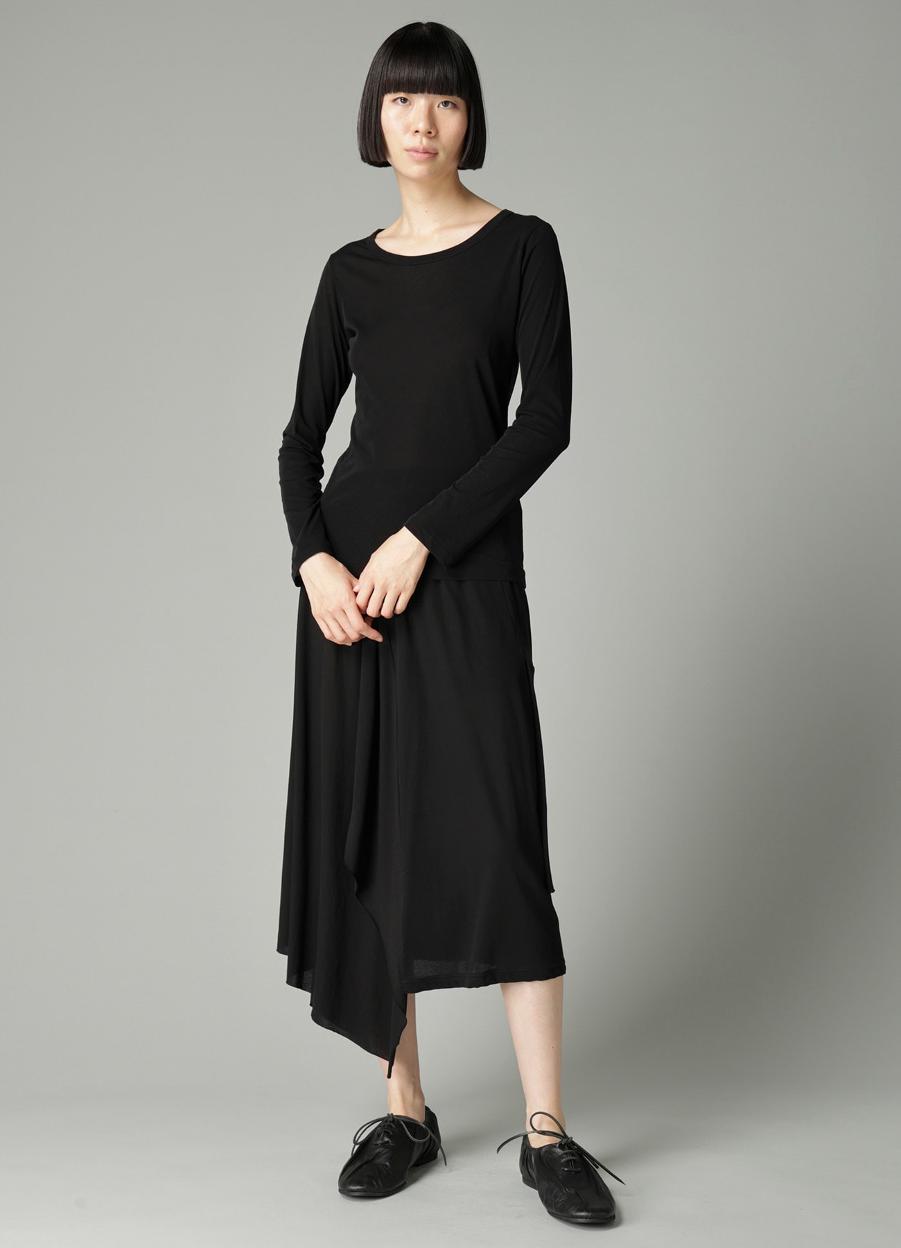 HIGH TWISTED SIINGLE JERSEY DRAPED SKIRT
