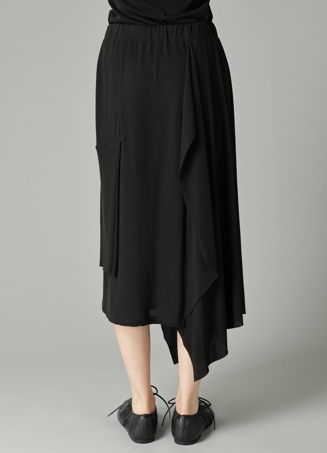 HIGH TWISTED SIINGLE JERSEY DRAPED SKIRT
