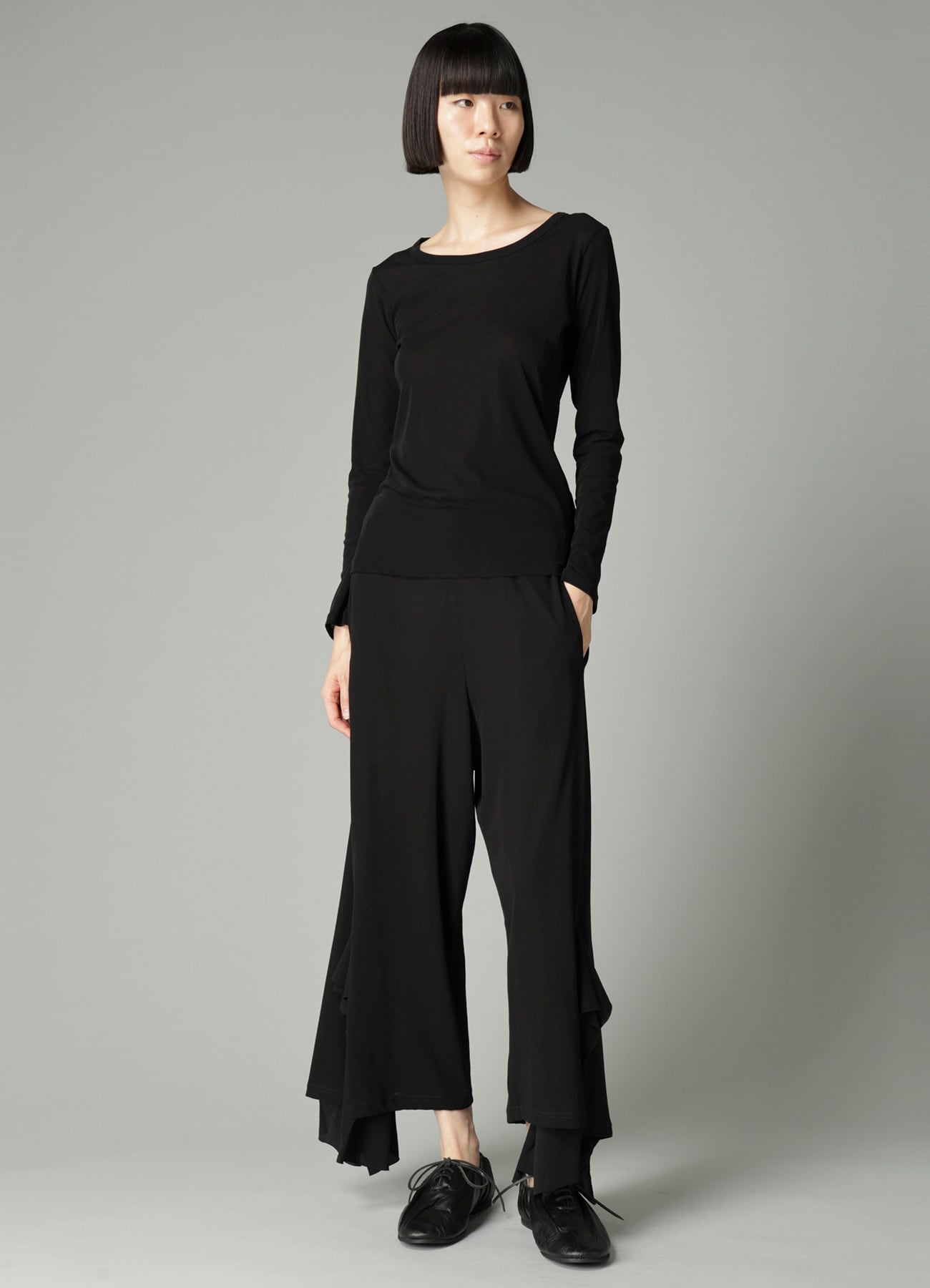 HIGH TWISTED SIINGLE JERSEY DRAPED PANTS
