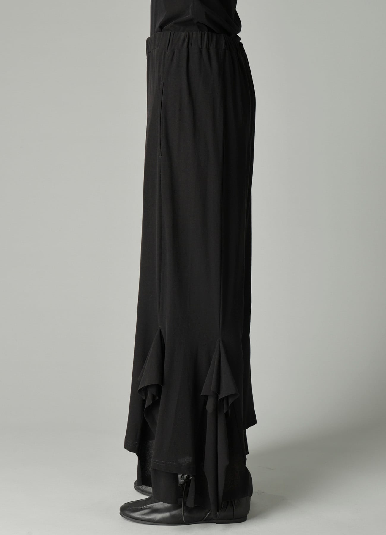 HIGH TWISTED SIINGLE JERSEY DRAPED PANTS